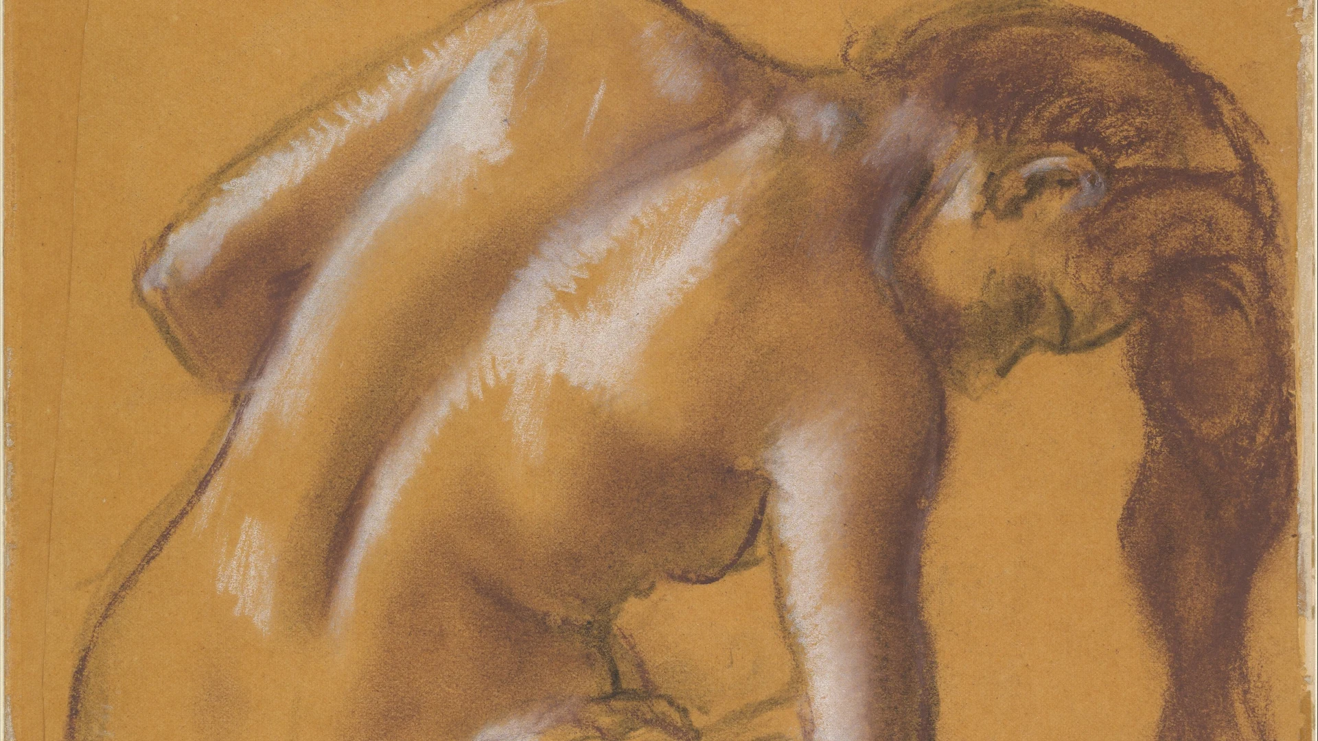 Bather Drying Herself - free hd abstract wallpaper for desktop