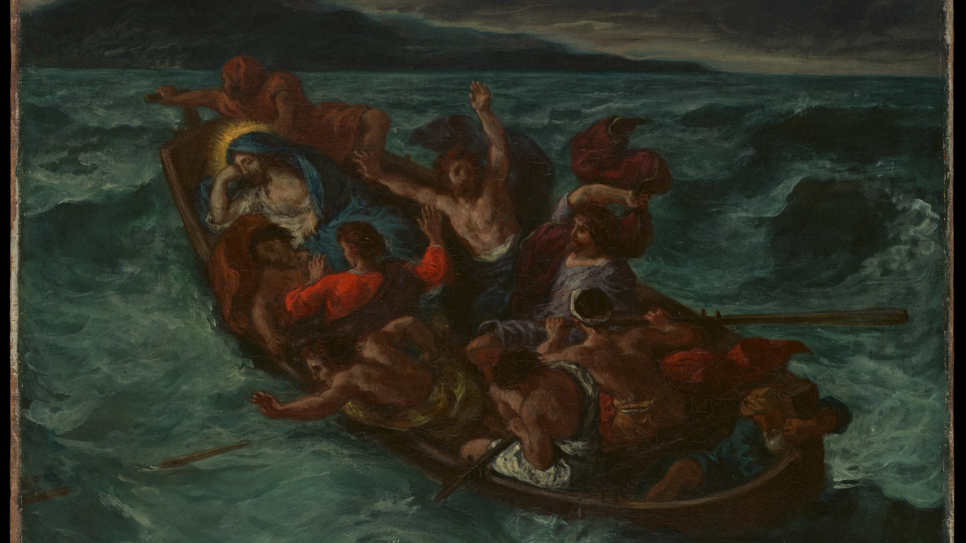 Christ Asleep during the Tempest - free hd abstract wallpaper for desktop