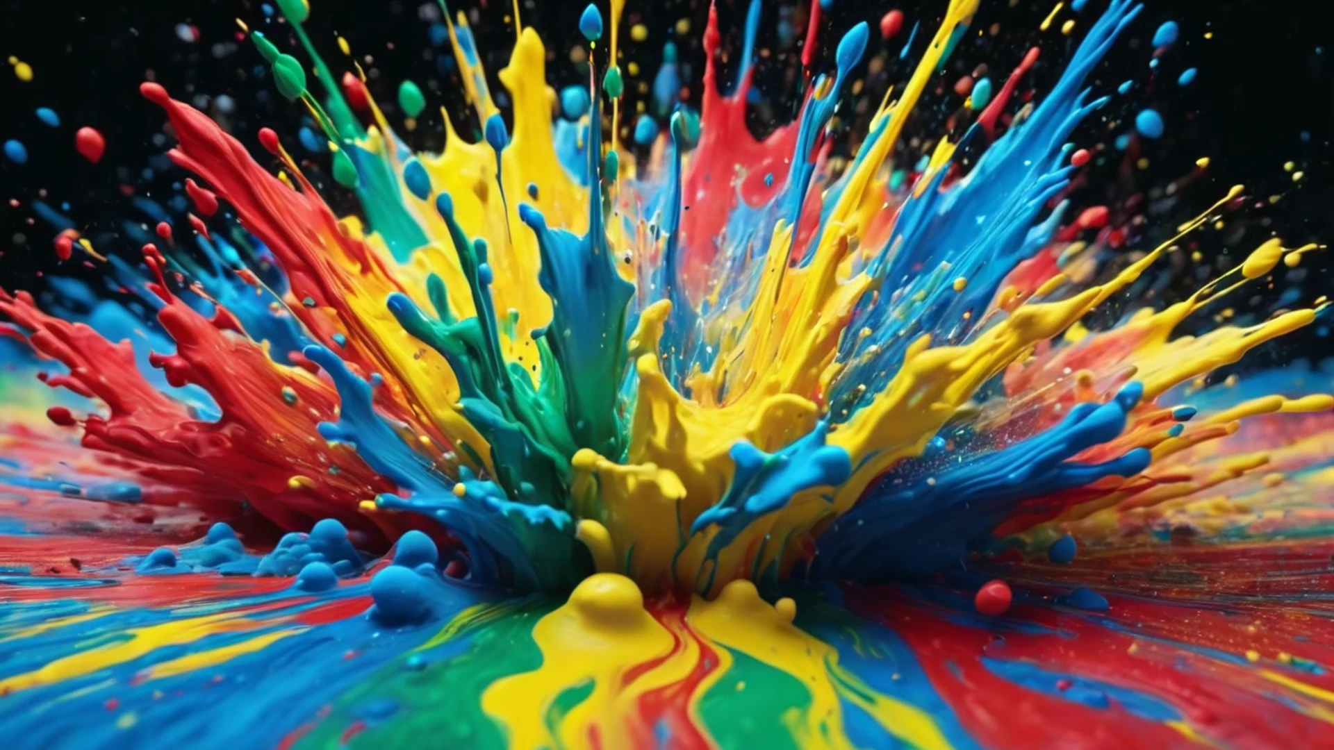 Color Explosion Paint Splash - free hd abstract wallpaper for desktop