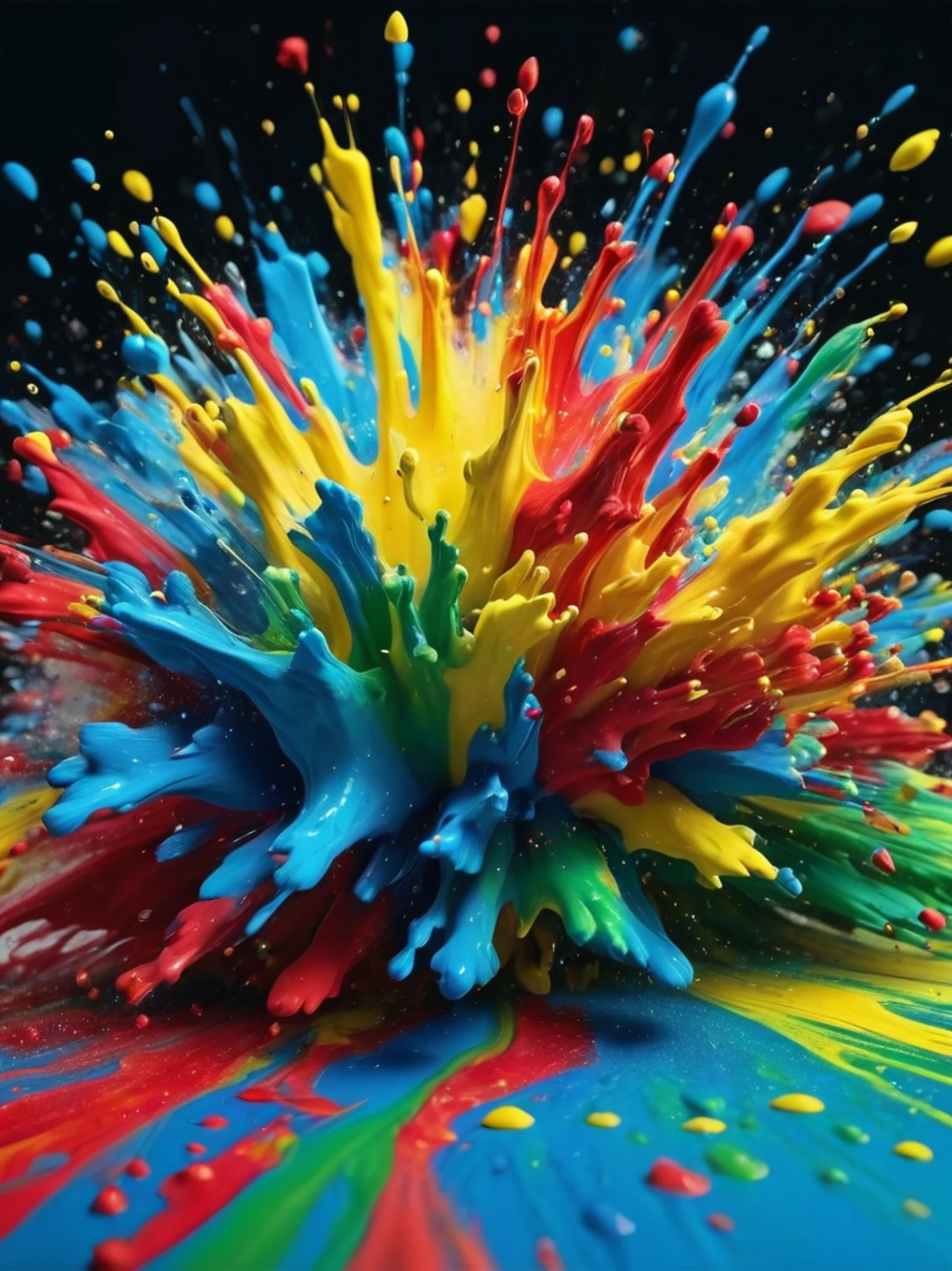 Color Explosion Paint Splash - free Tablet abstract wallpaper for phone