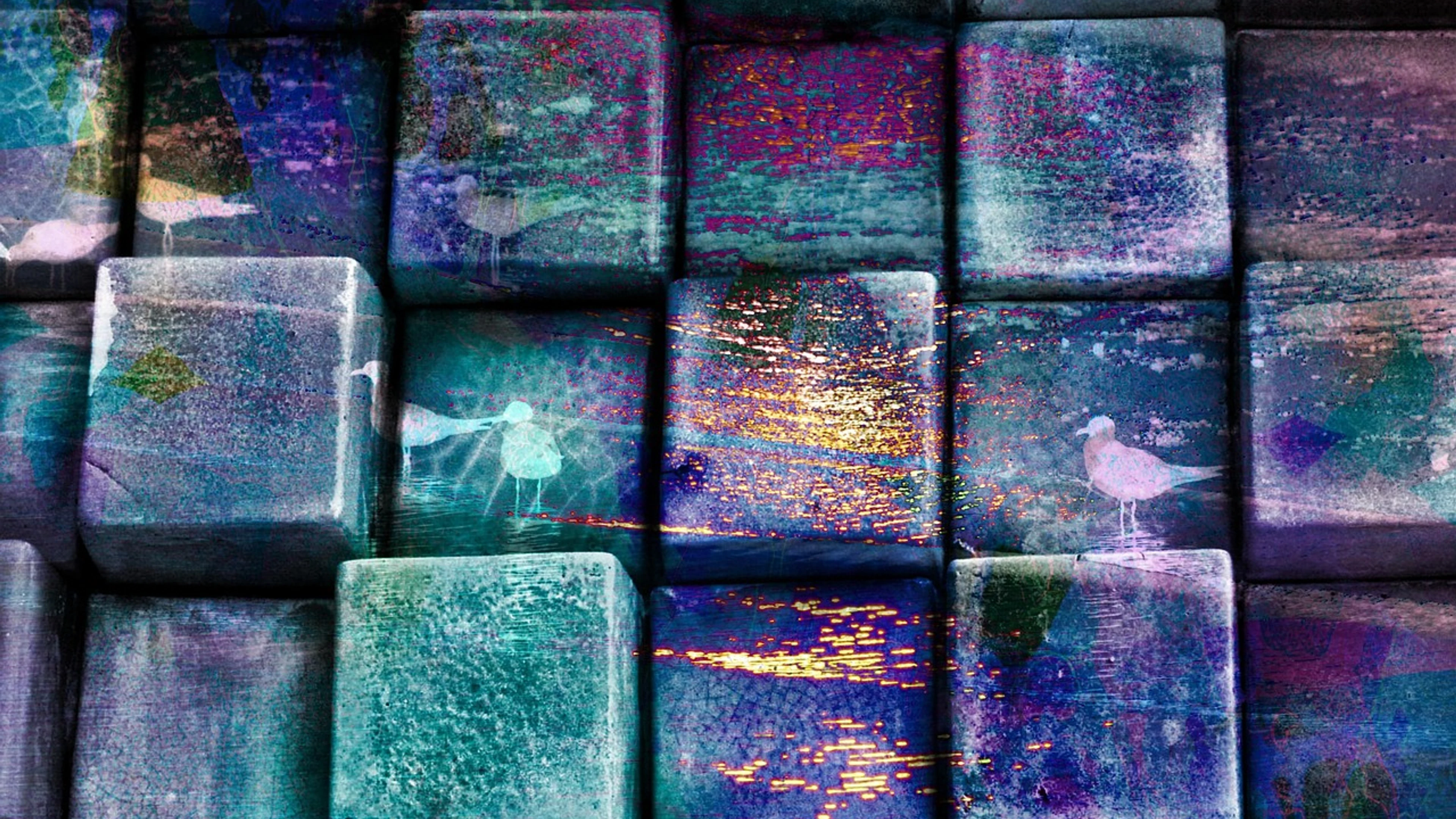Cubes squares blocks - free 4K Ultra HD abstract wallpaper for desktop