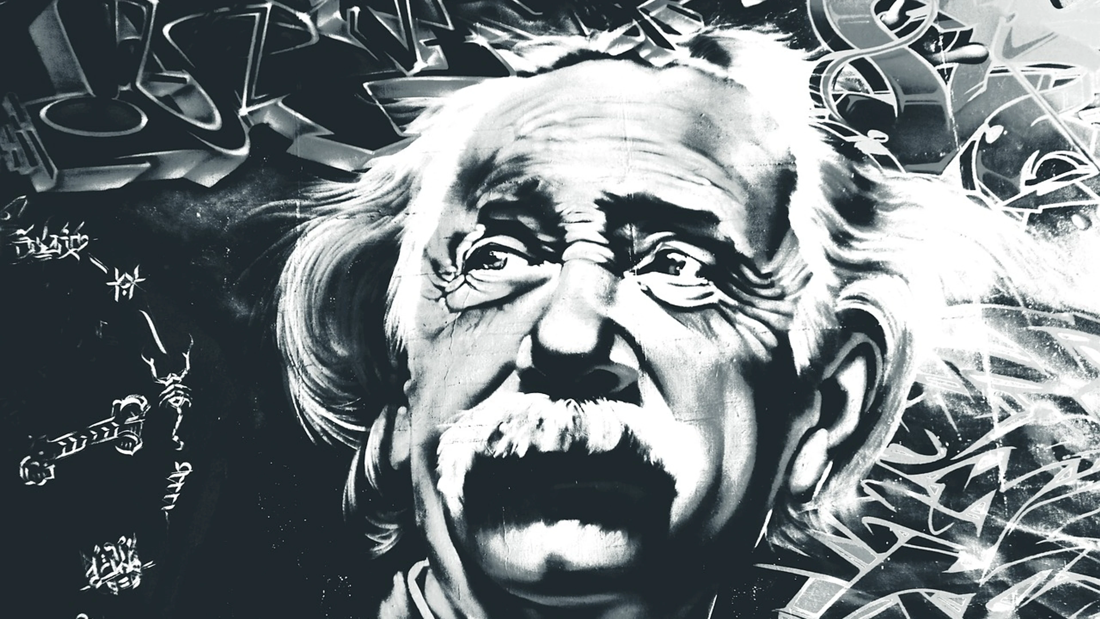 Einstein albert einstein street art - free 4K Ultra HD abstract wallpaper for desktop