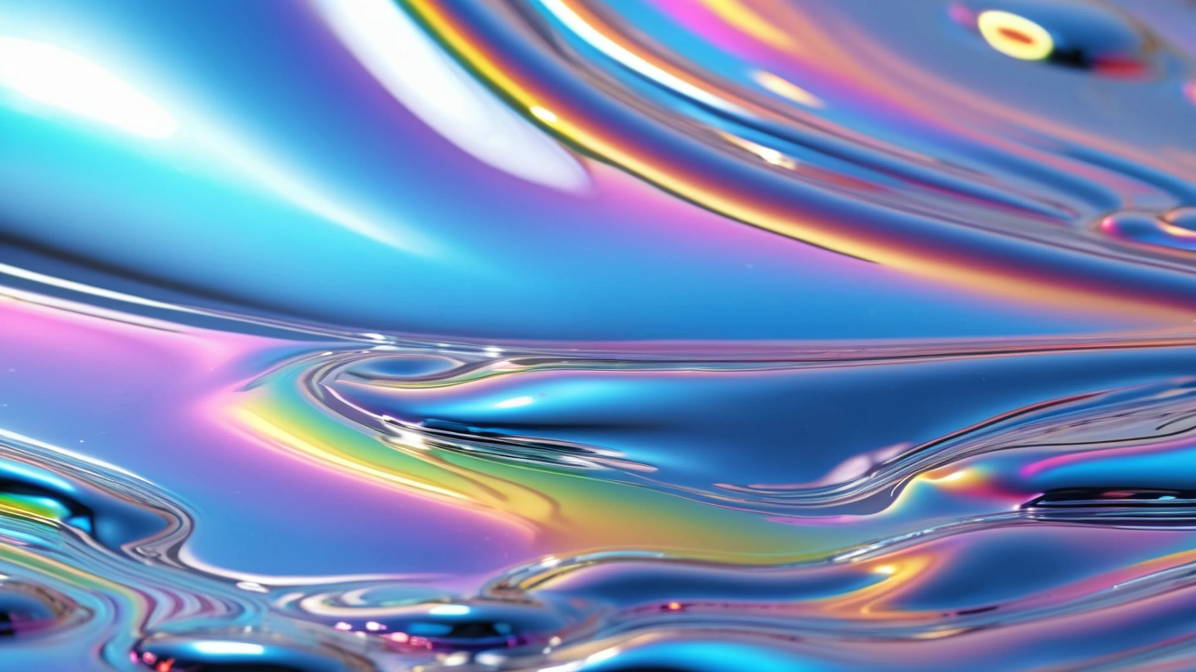 Liquid Chrome Reflection - free 4K Ultra HD abstract wallpaper for desktop