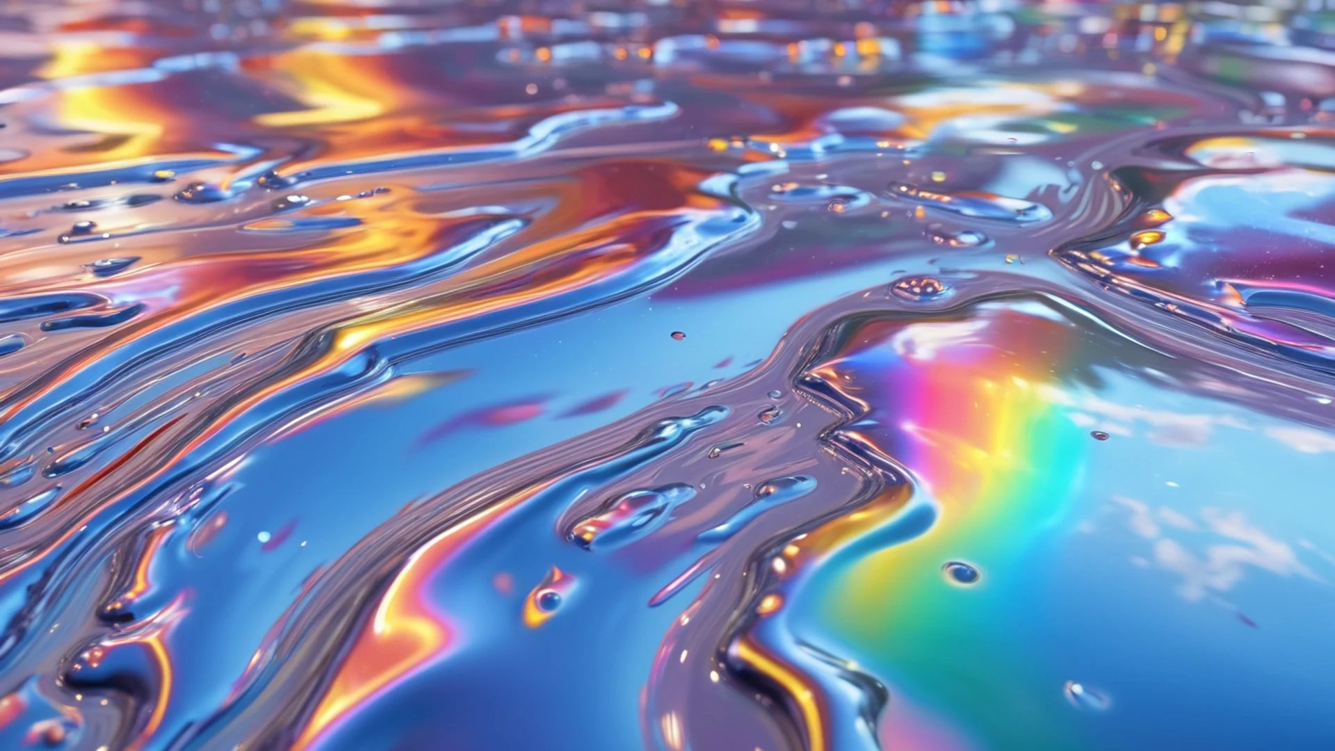 Liquid Chrome Reflection - free hd abstract wallpaper for desktop