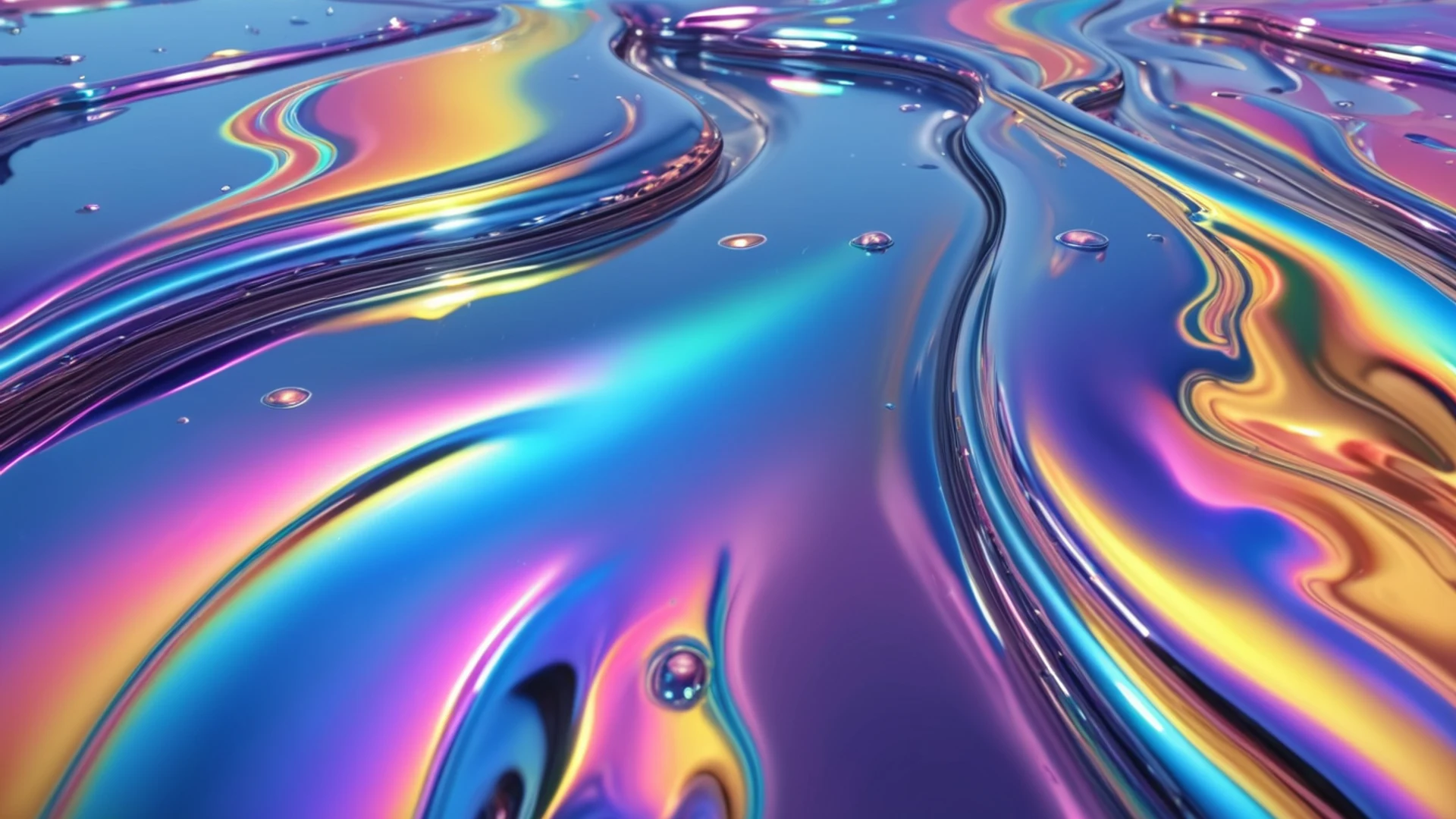 Liquid Chrome Reflection - free hd abstract wallpaper for desktop