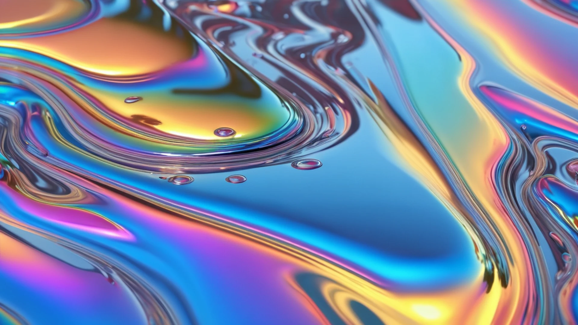 Liquid Chrome Reflection - free hd abstract wallpaper for desktop