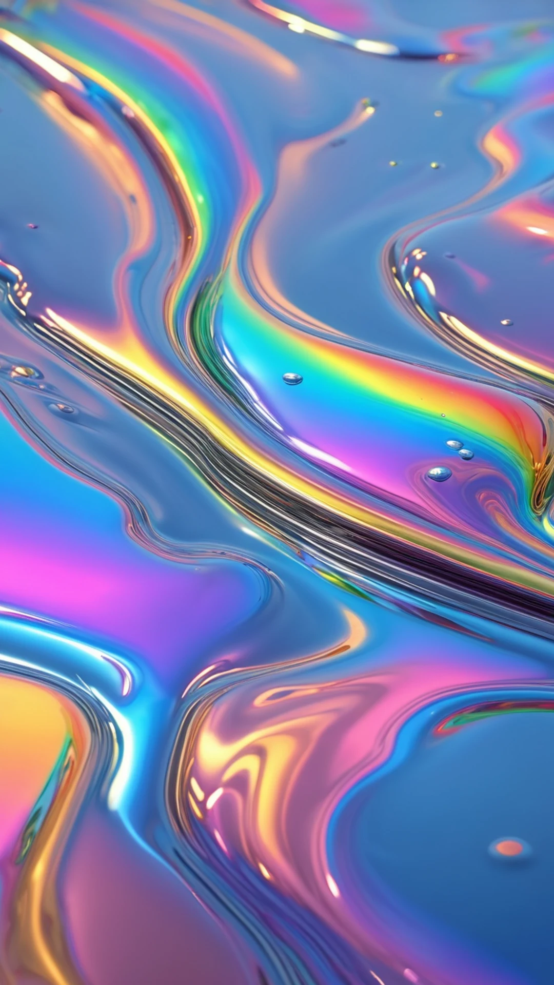 Liquid Chrome Reflection - free Phone abstract wallpaper for phone