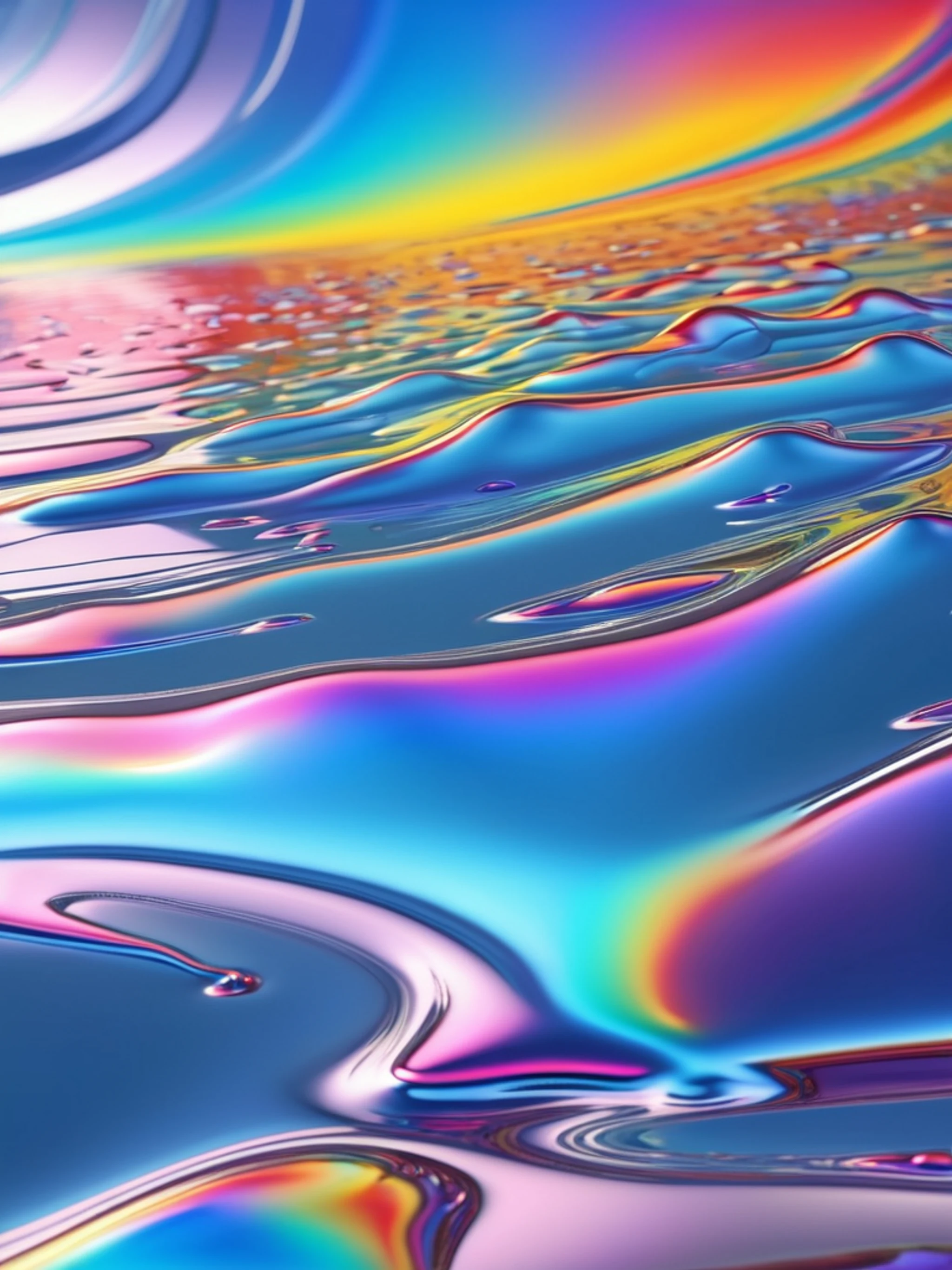 Liquid Chrome Reflection - free Tablet abstract wallpaper for phone