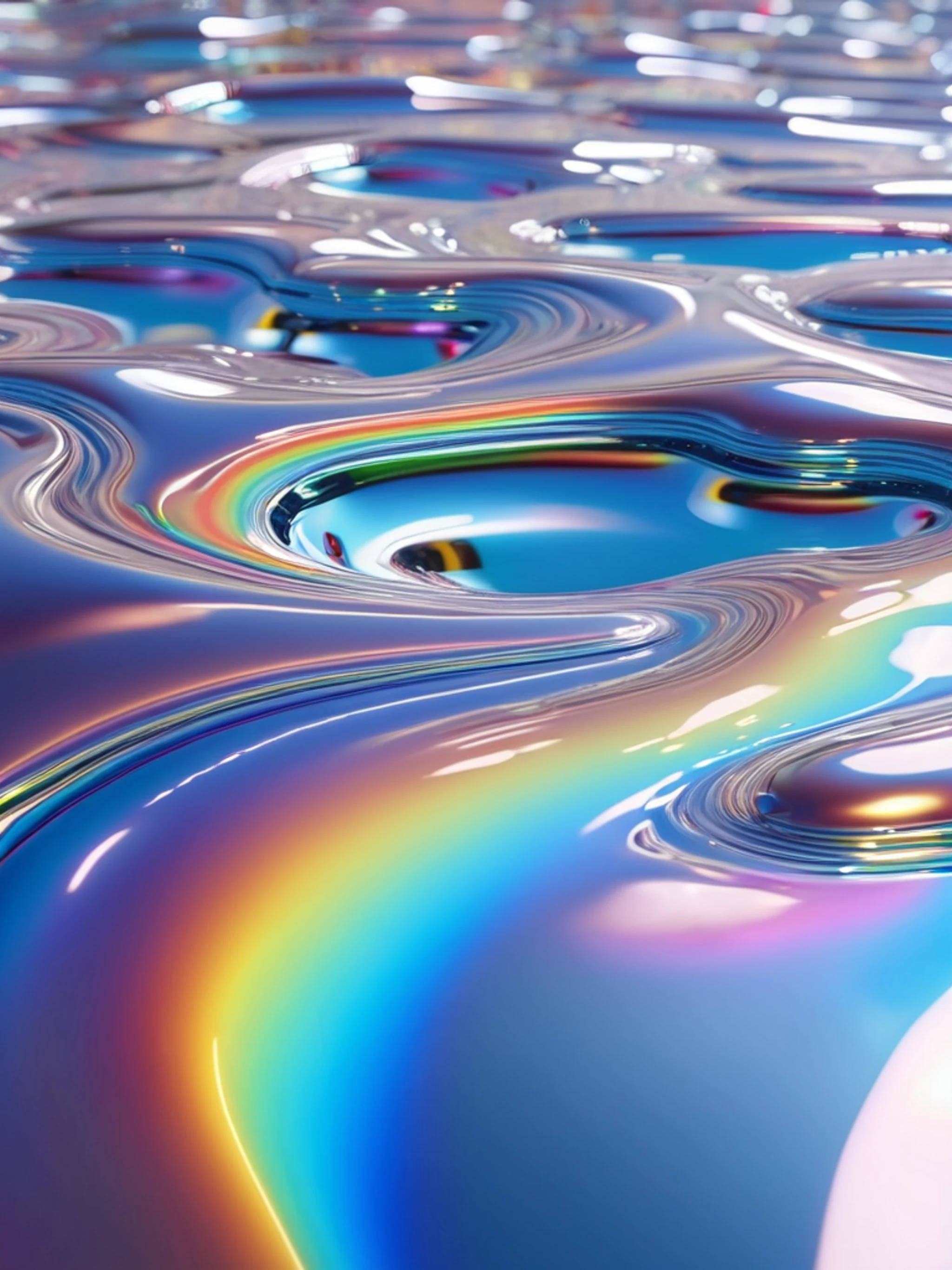 Liquid Chrome Reflection - free Tablet abstract wallpaper for phone