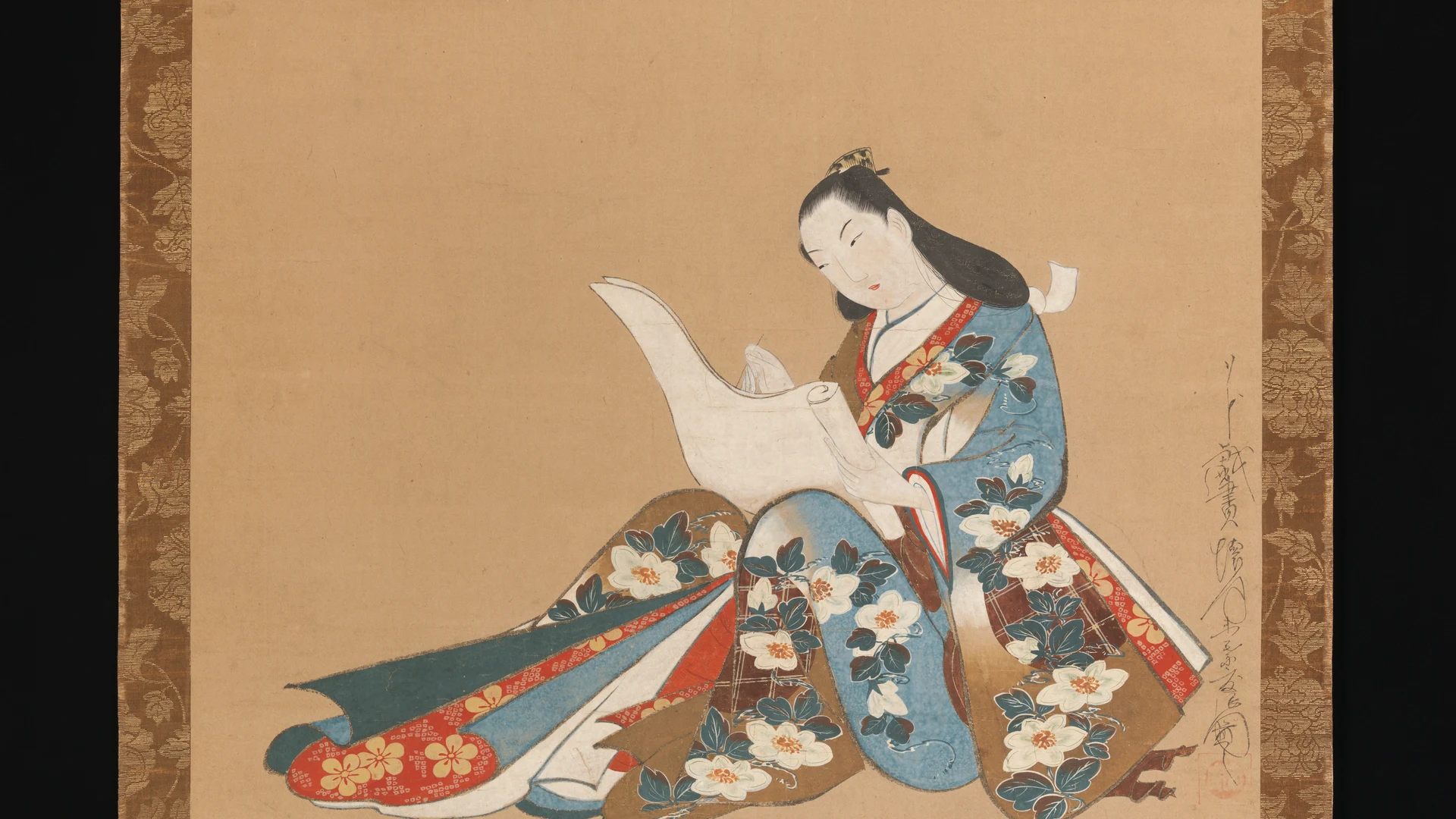 Courtesan Writing a Letter - free hd aesthetic wallpaper for desktop