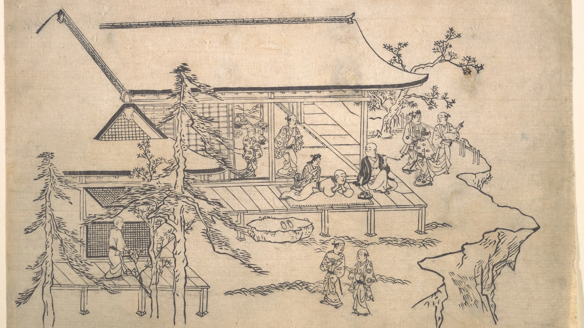 Flower-Viewing Scene - free hd aesthetic wallpaper for desktop