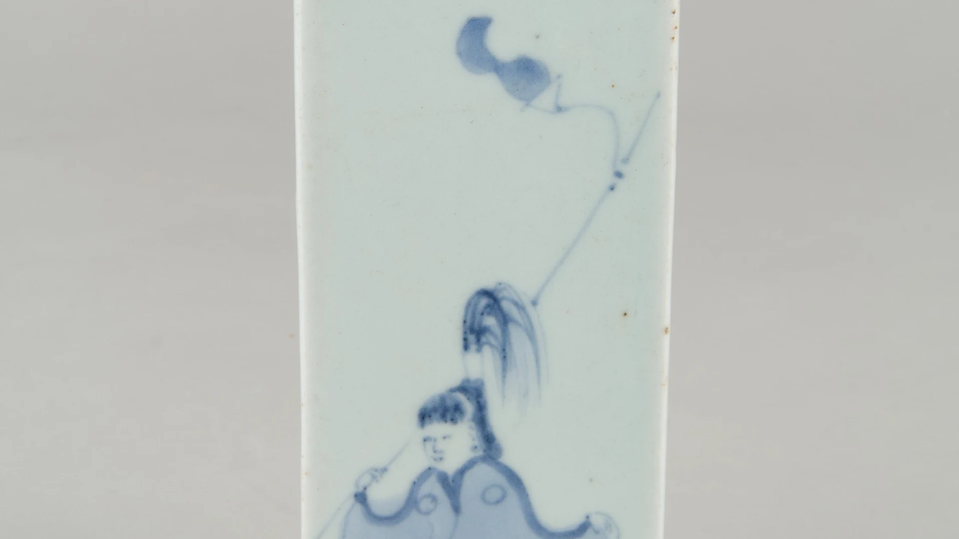 Hanging Flower Holder (Hanaire) with Woman Holding a Flag - free hd aesthetic wallpaper for desktop