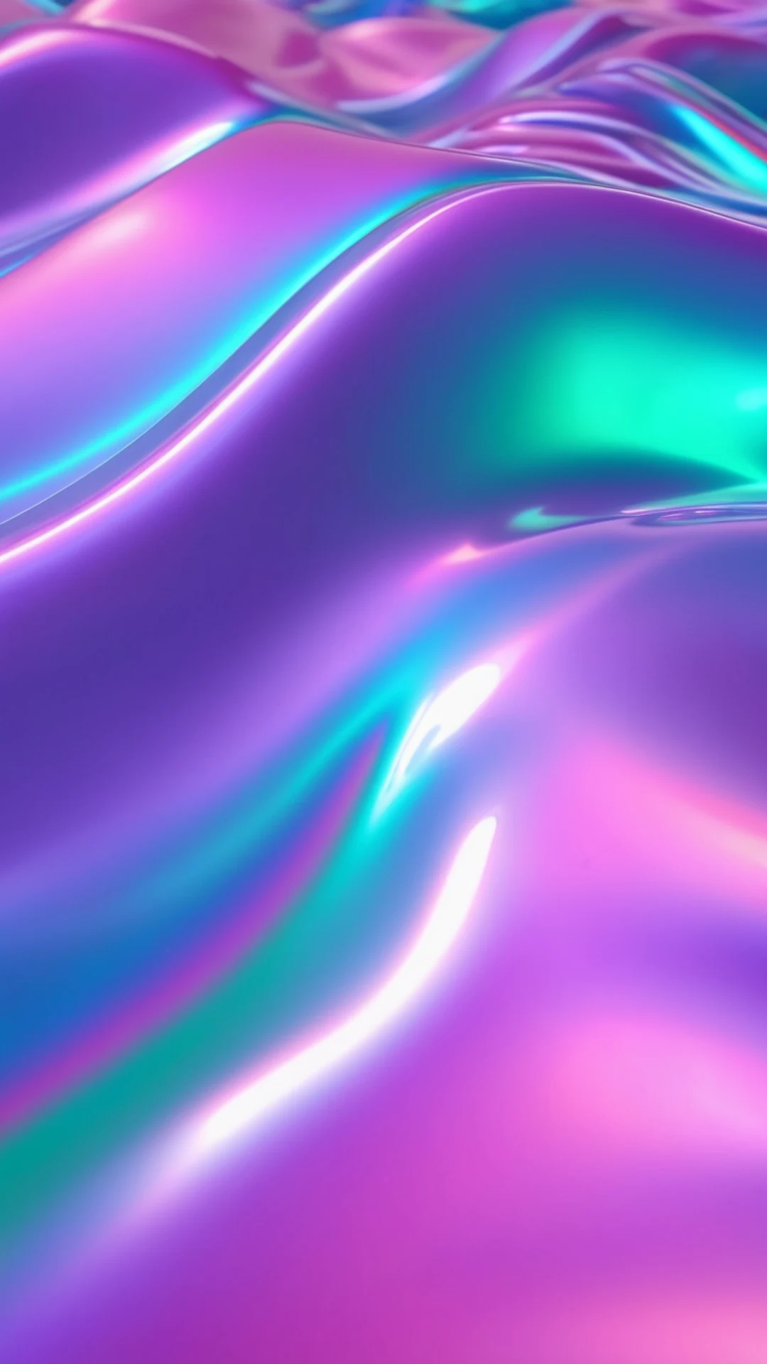 Holographic Gradient Waves - free Phone aesthetic wallpaper for phone
