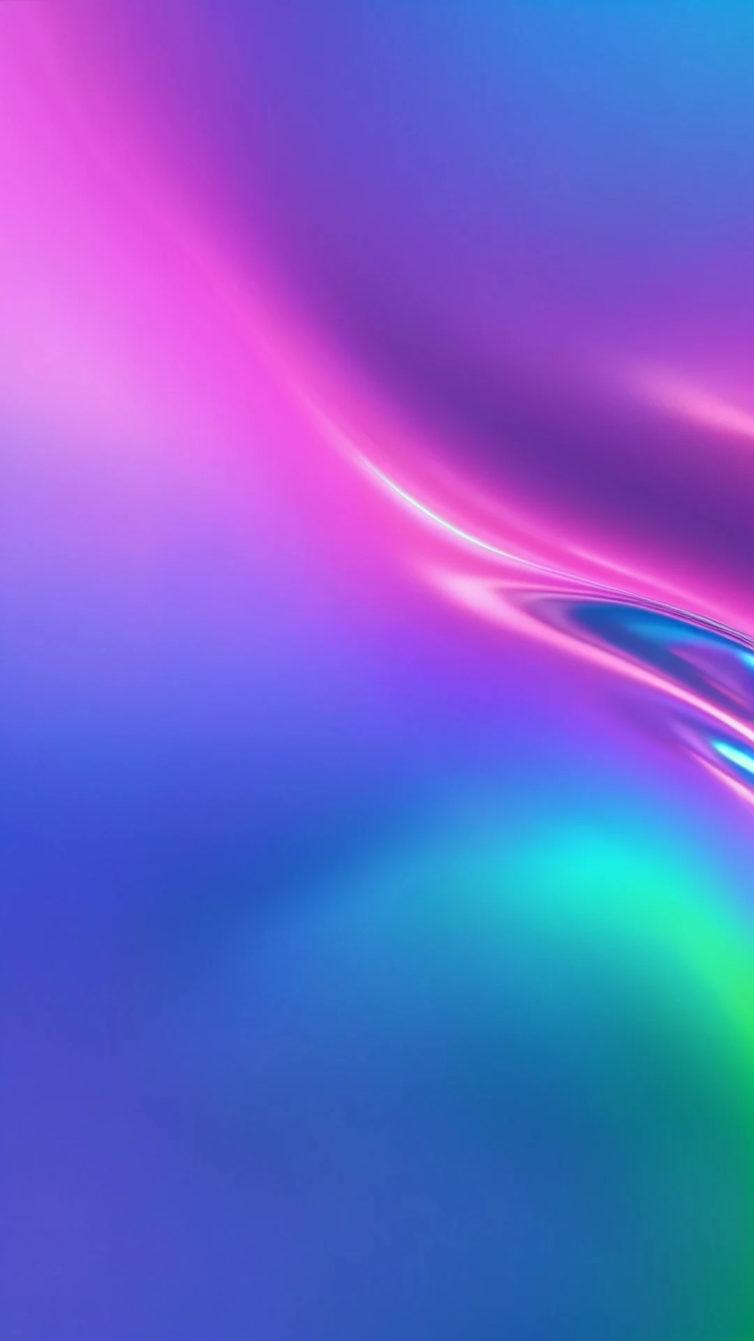 Holographic Gradient Waves - free Phone aesthetic wallpaper for phone