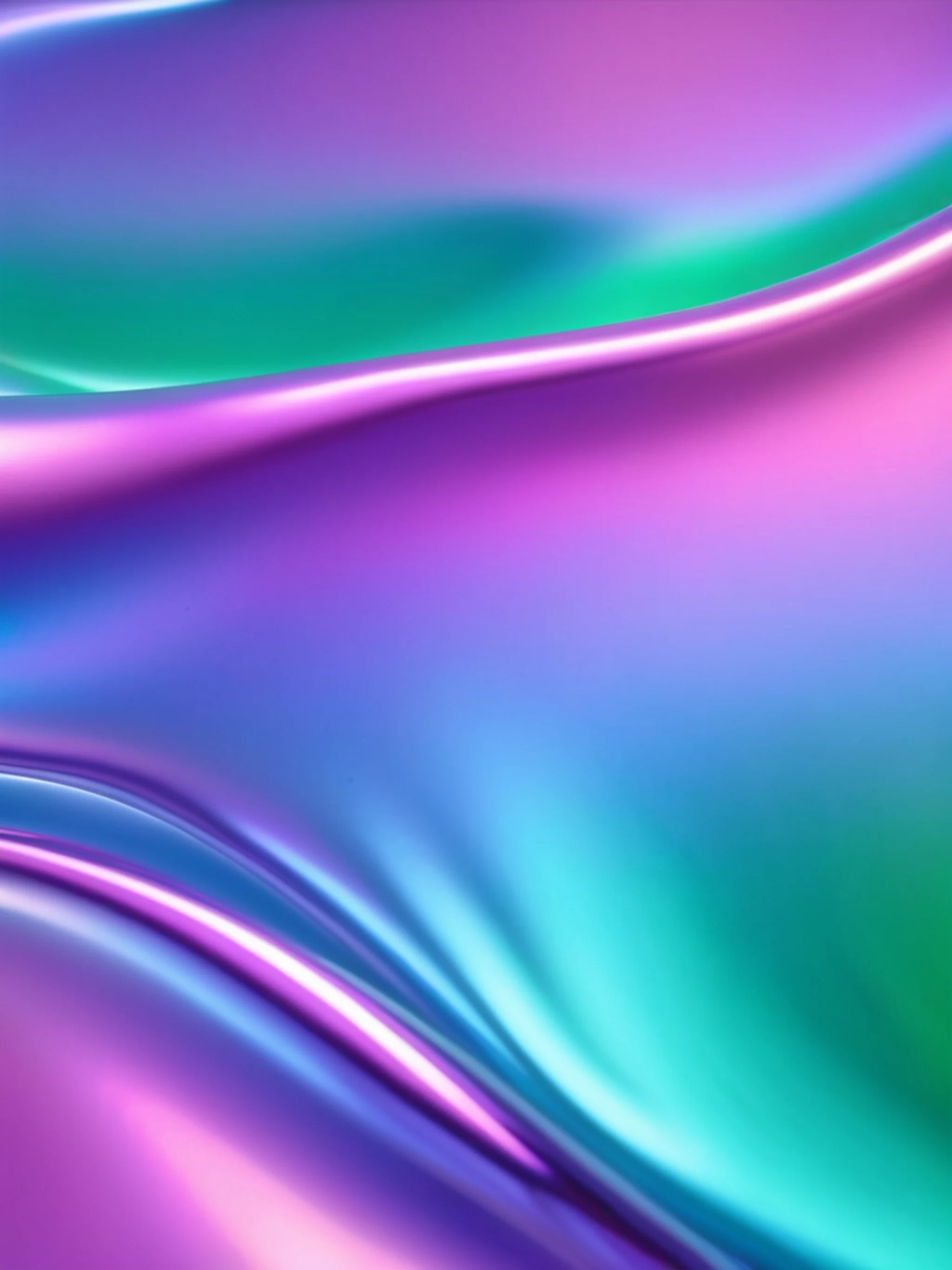Holographic Gradient Waves - free Tablet aesthetic wallpaper for phone