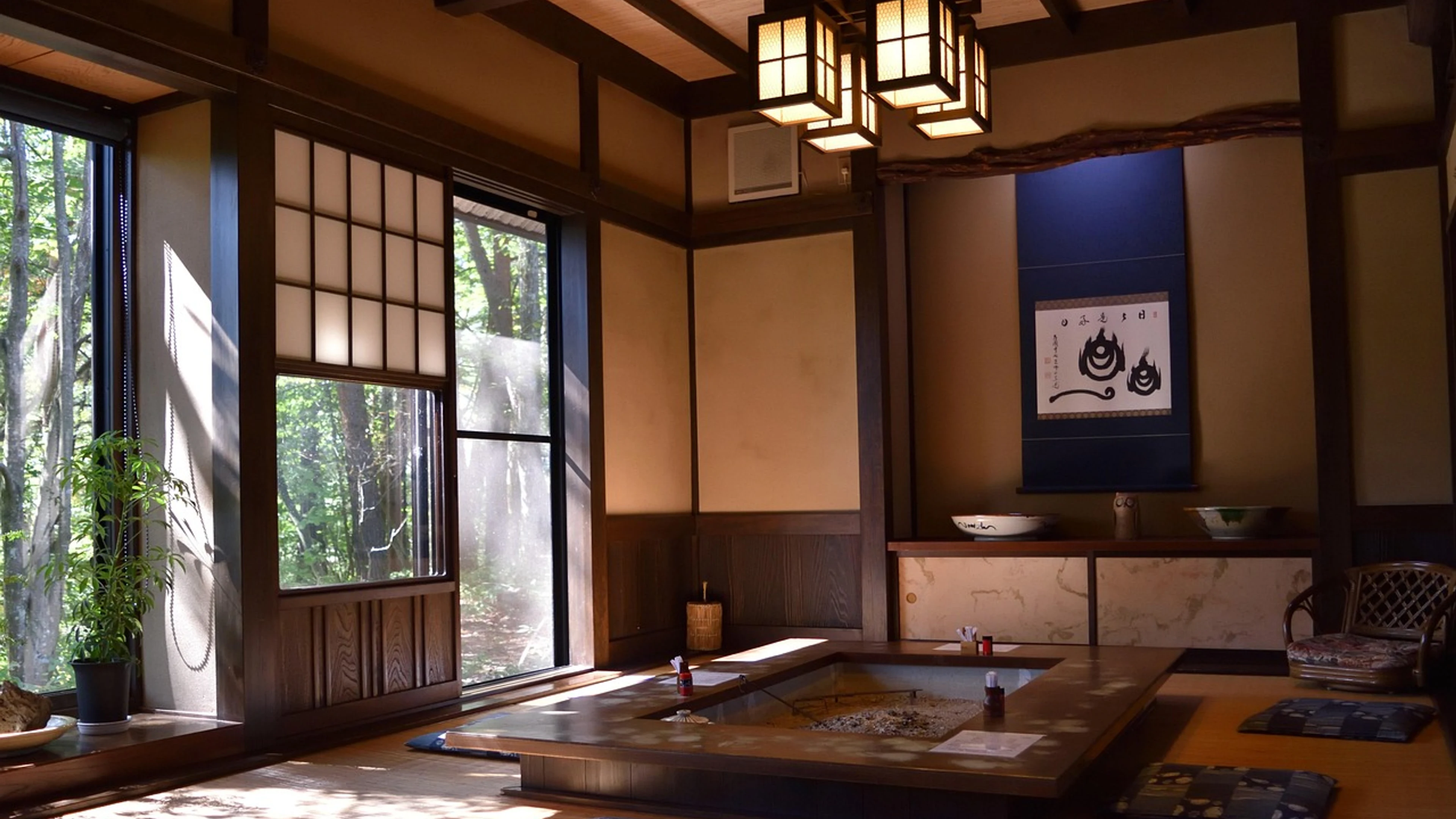 House table fireplace - free 4K Ultra HD aesthetic wallpaper for desktop