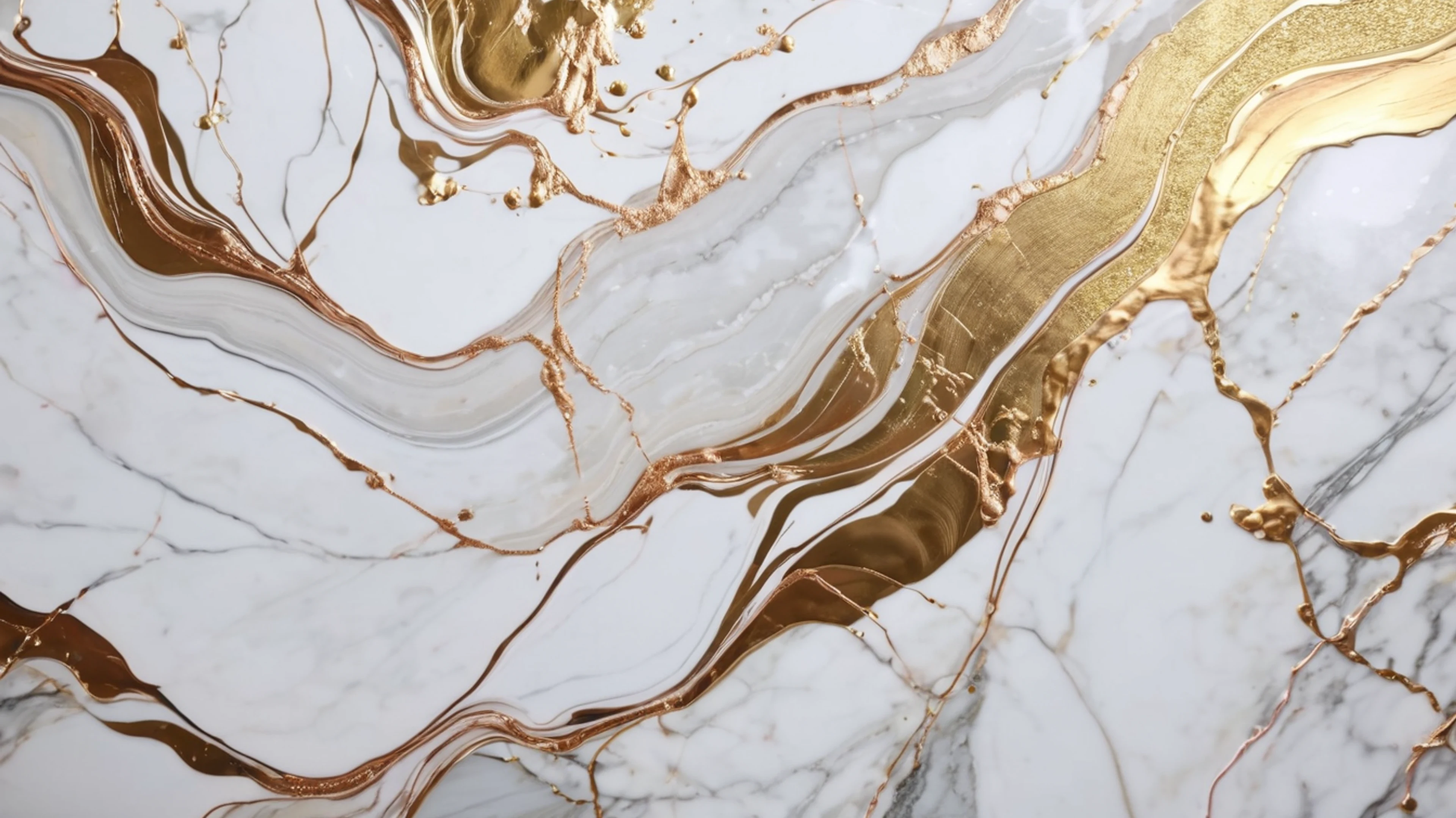 Marble and Gold Abstract - free 4K Ultra HD aesthetic wallpaper for desktop