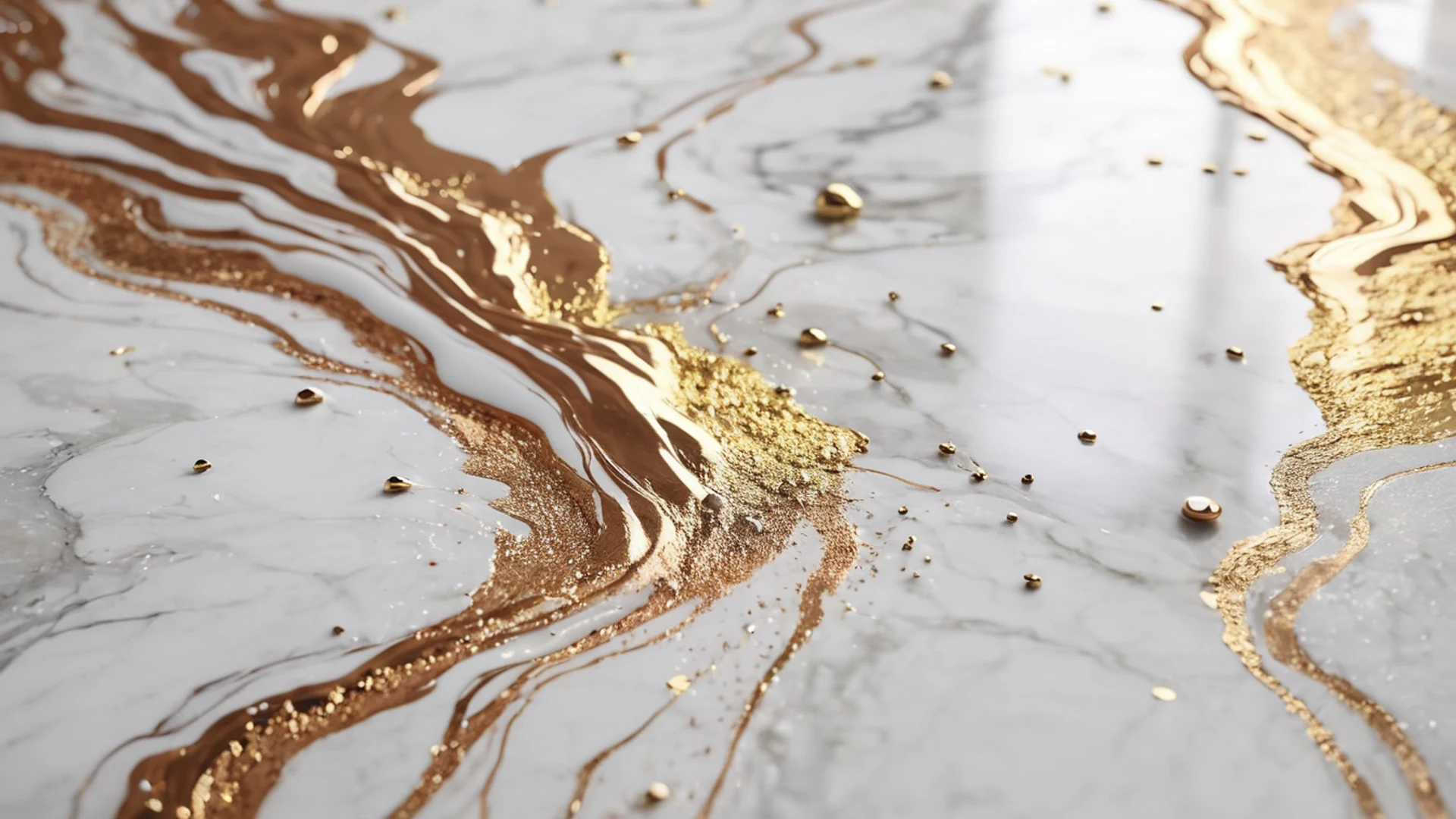 Marble and Gold Abstract - free hd aesthetic wallpaper for desktop