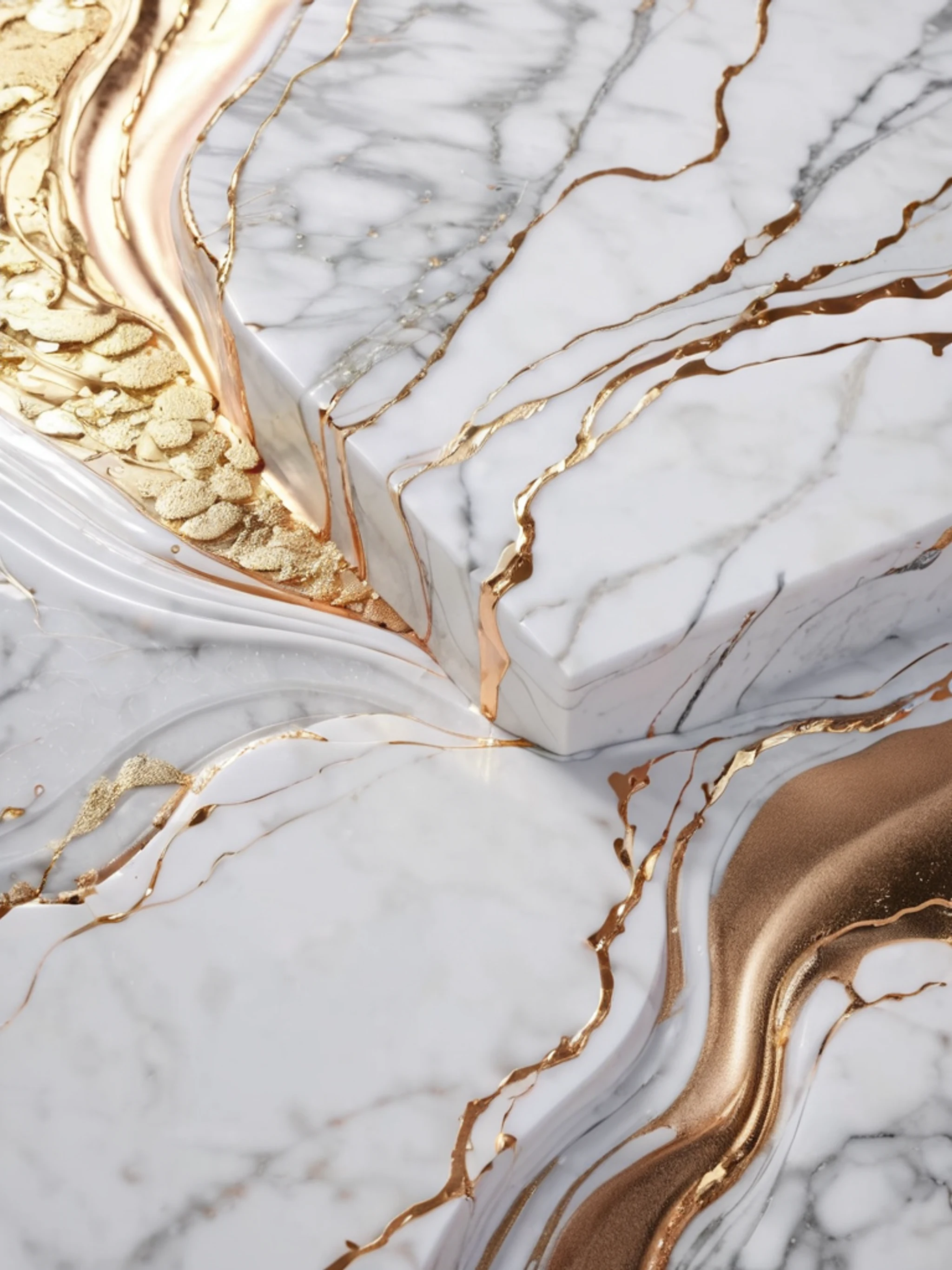Marble and Gold Abstract - free Tablet aesthetic wallpaper for phone