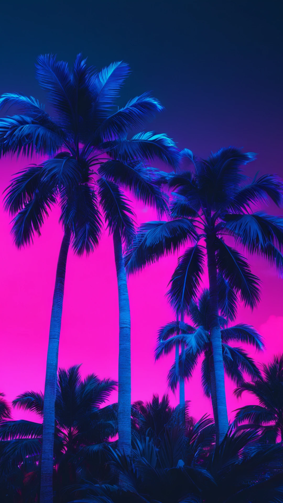 Neon Pink Palm Trees - free Phone aesthetic wallpaper for phone