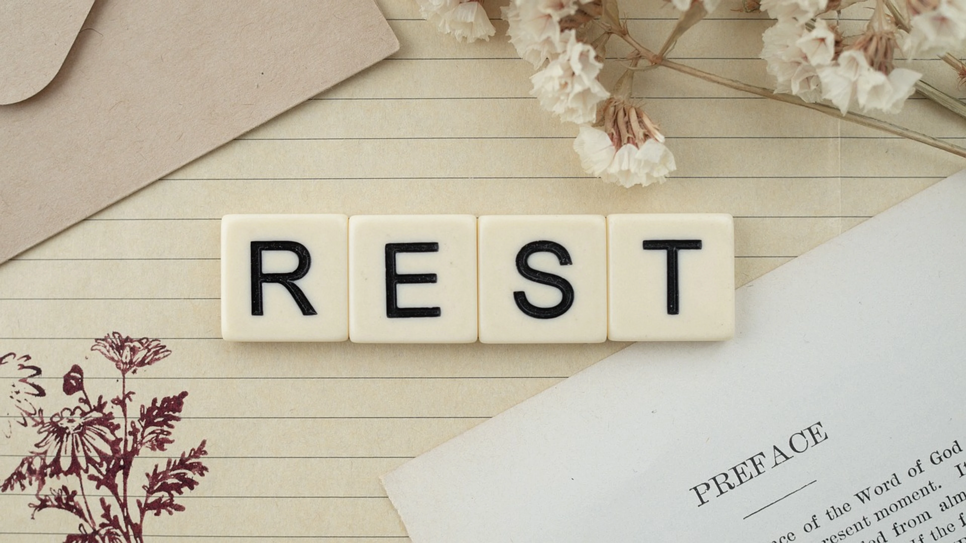 Rest letters letter blocks - free 4K Ultra HD aesthetic wallpaper for desktop