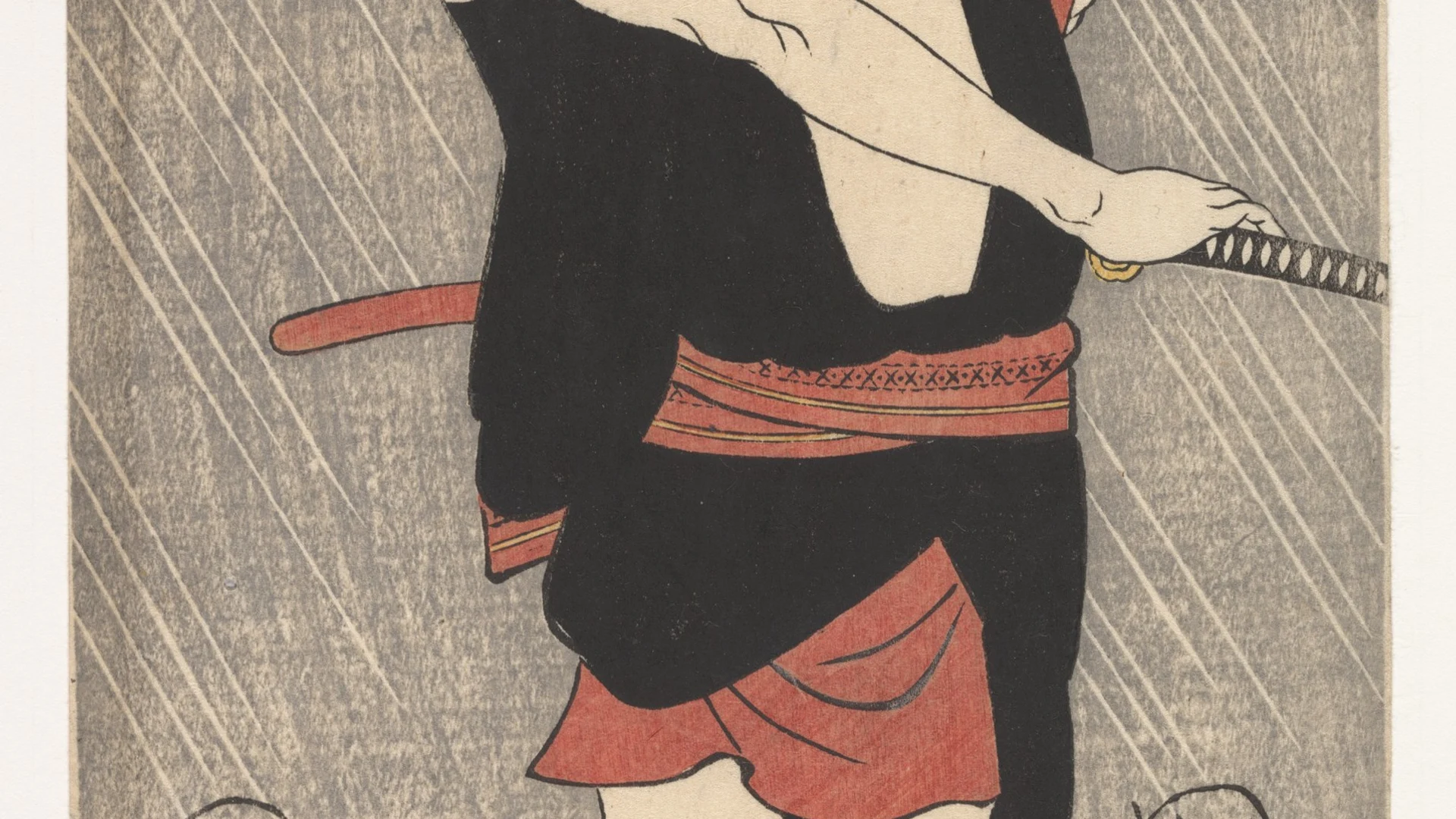 The Actor Ichikawa Komazō II in the Role of Ono Sadakurō - free hd aesthetic wallpaper for desktop