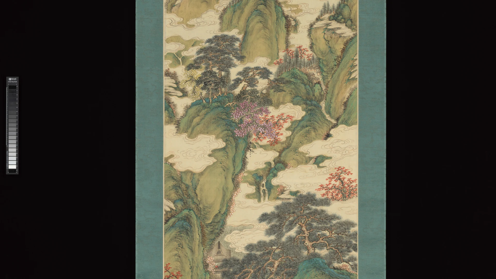 White Clouds and Crimson Trees - free hd aesthetic wallpaper for desktop