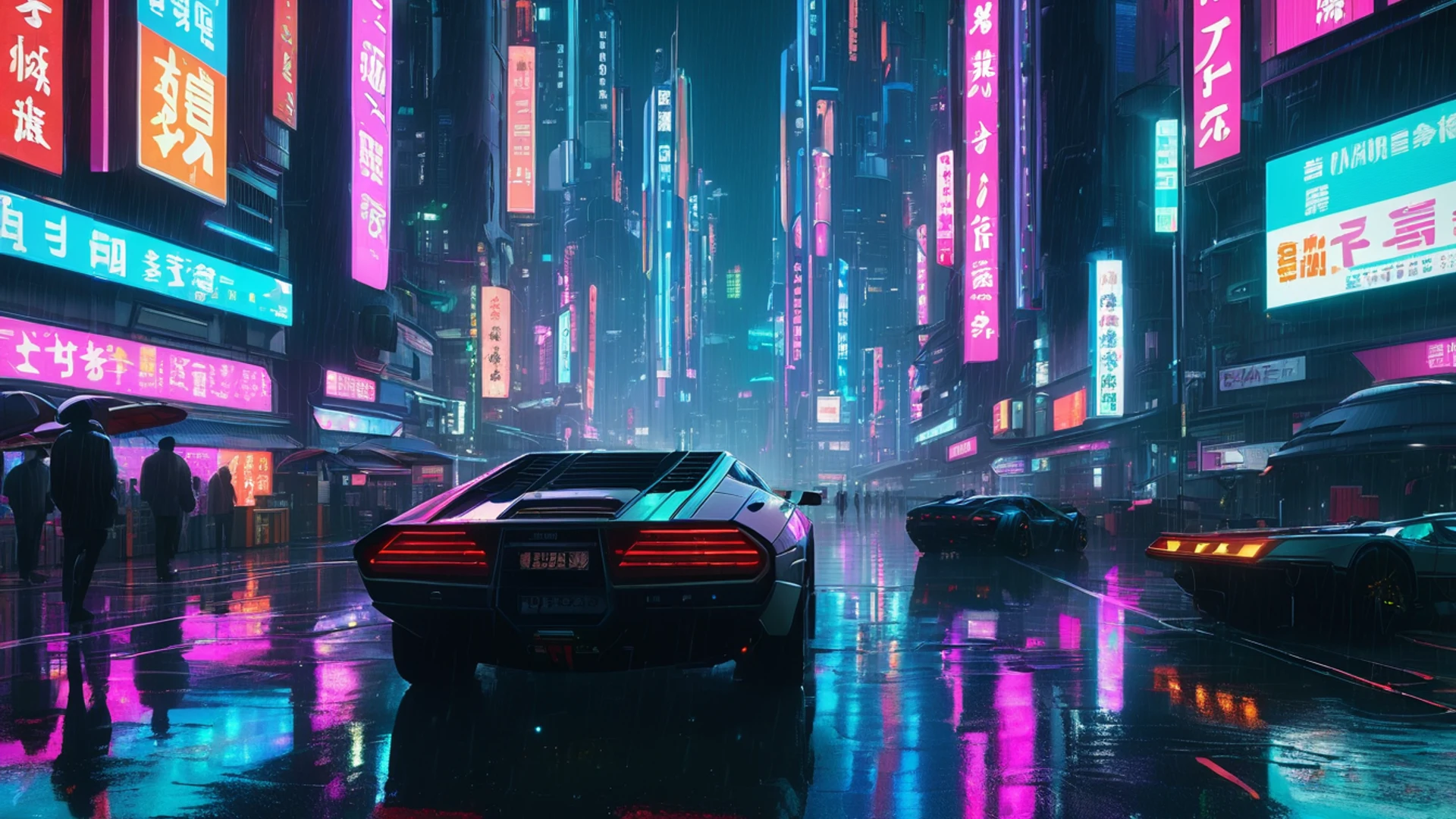 Anime Cyberpunk City - free hd anime wallpaper for desktop