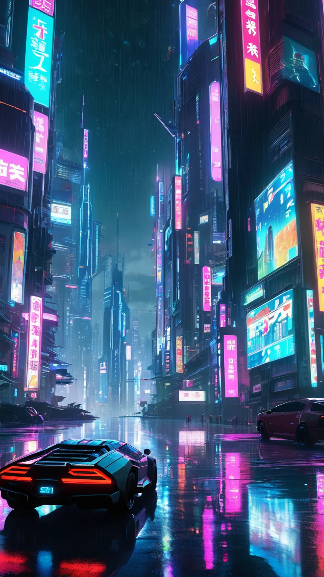 Anime Cyberpunk City - free Phone anime wallpaper for phone
