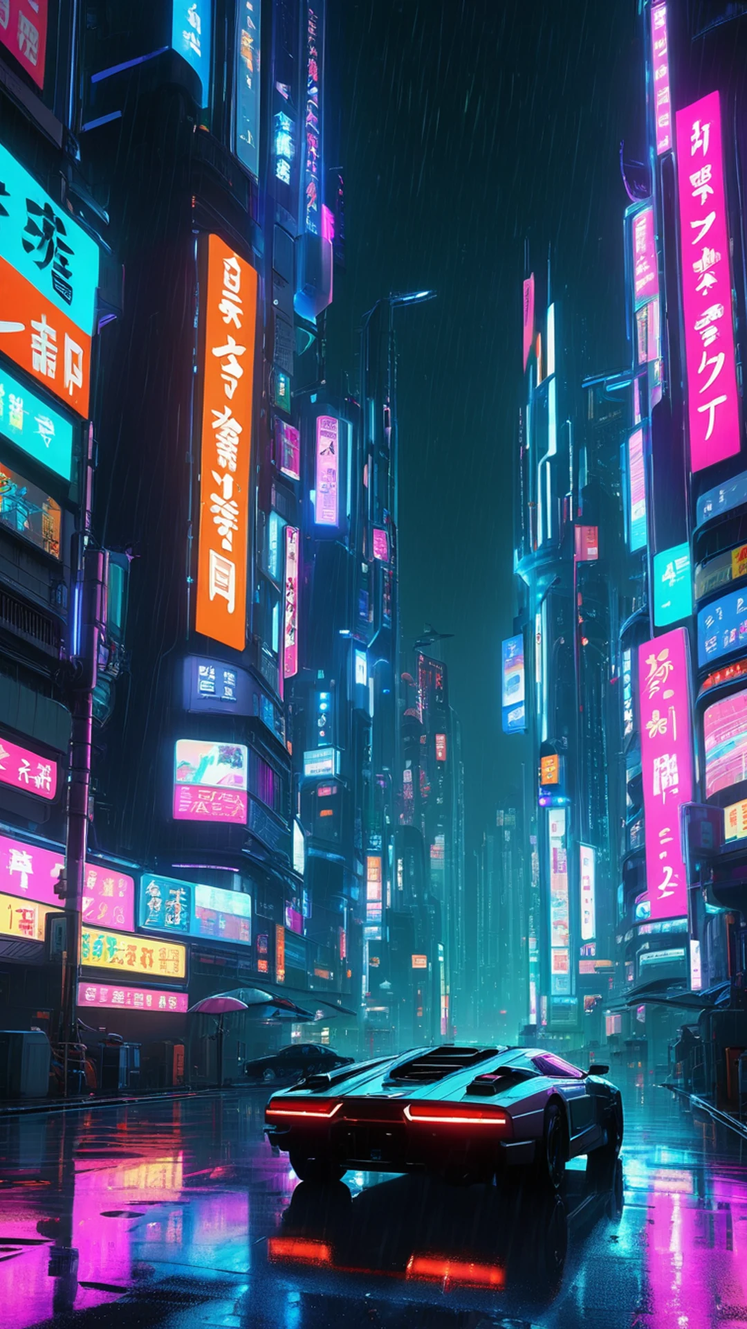 Anime Cyberpunk City - free Phone anime wallpaper for phone