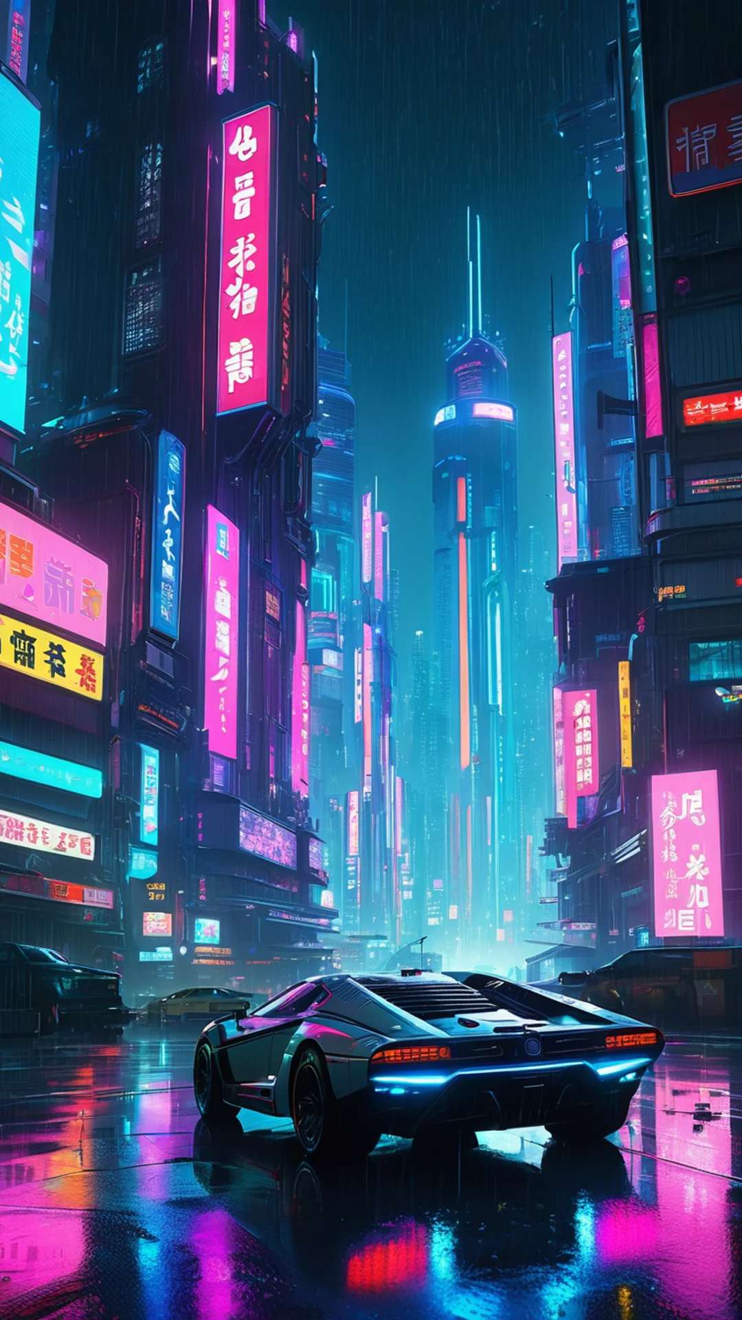 Anime Cyberpunk City - free Phone anime wallpaper for phone