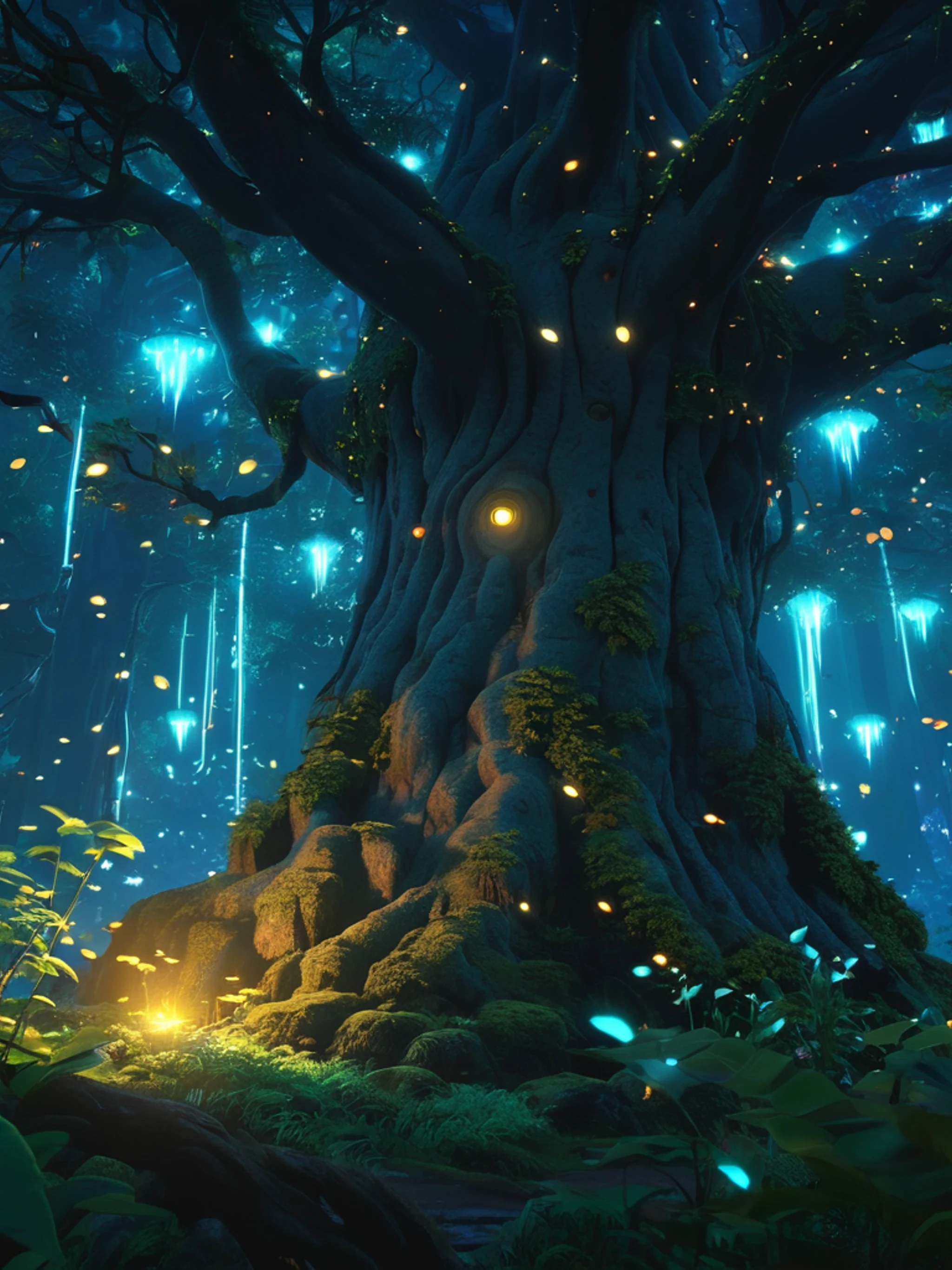 Anime Magical Forest Spirit - free Tablet anime wallpaper for phone