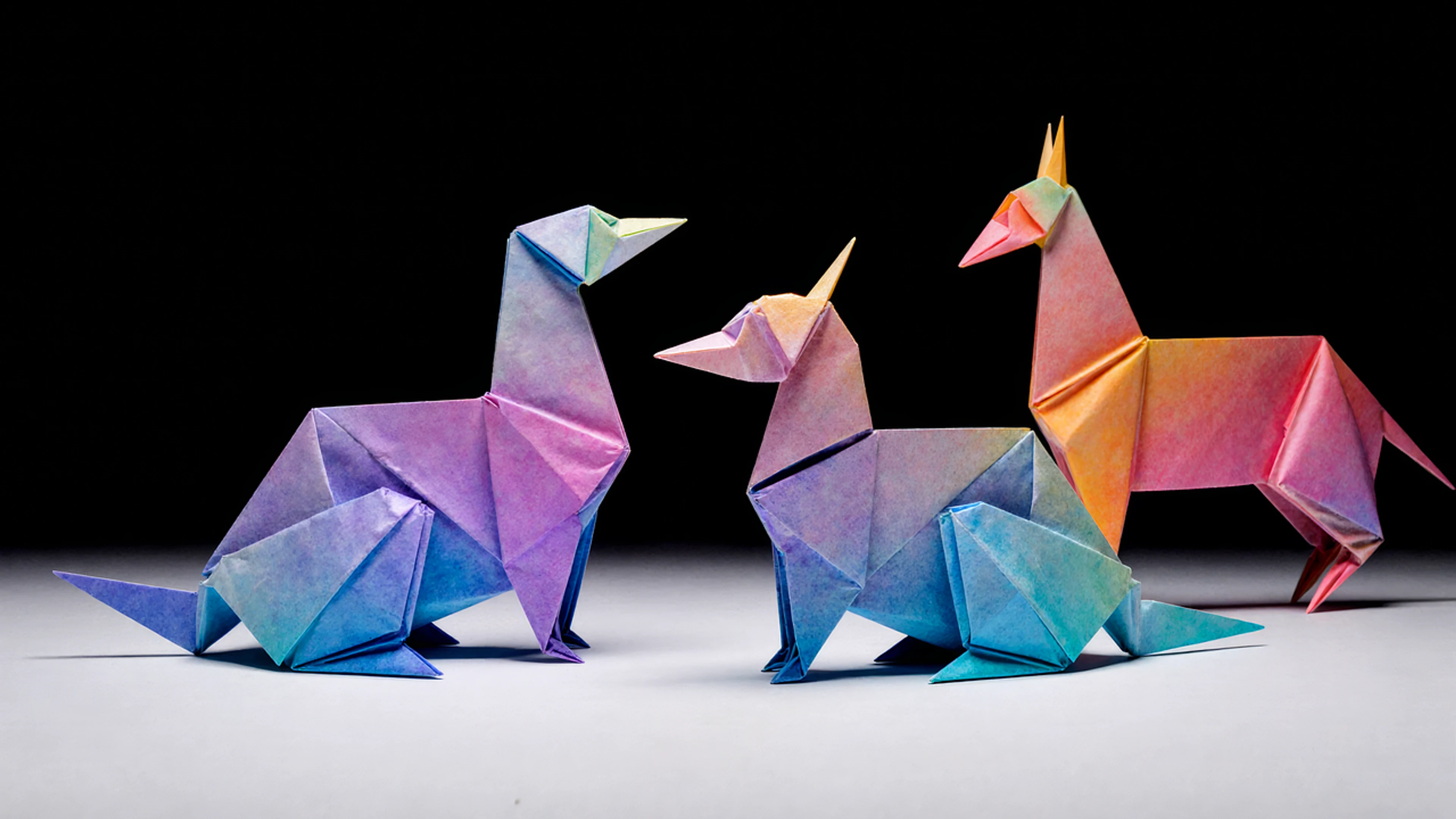 Origami papercraft pastel - free 4K Ultra HD anime wallpaper for desktop