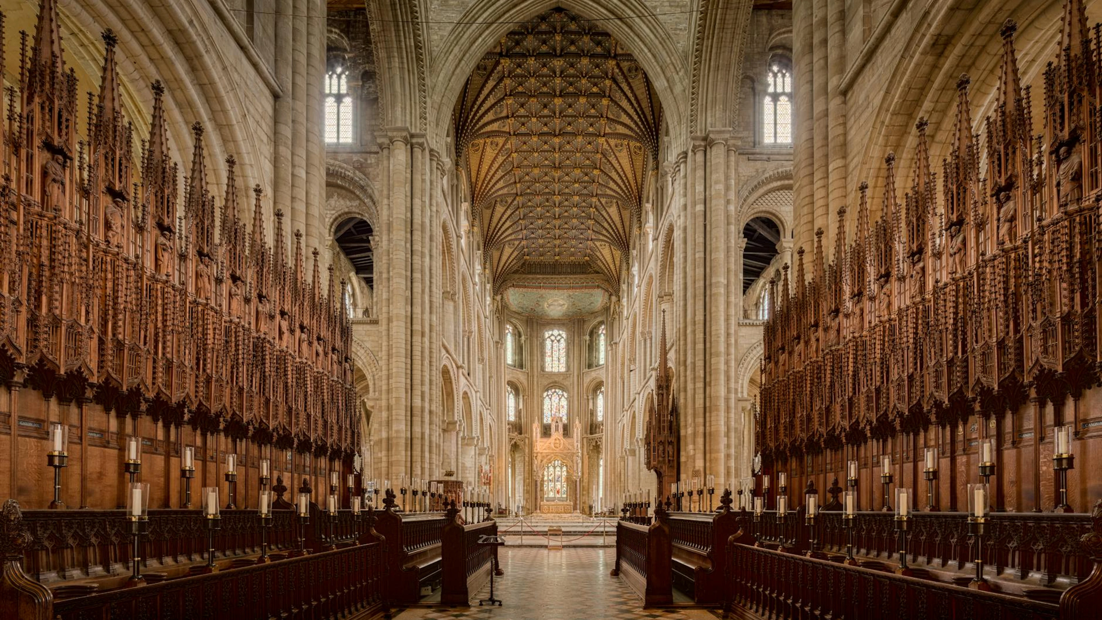 Explore the majestic Gothic architecture of Peterborough Cathedral's interior. - free 4K Ultra HD architecture wallpaper for desktop