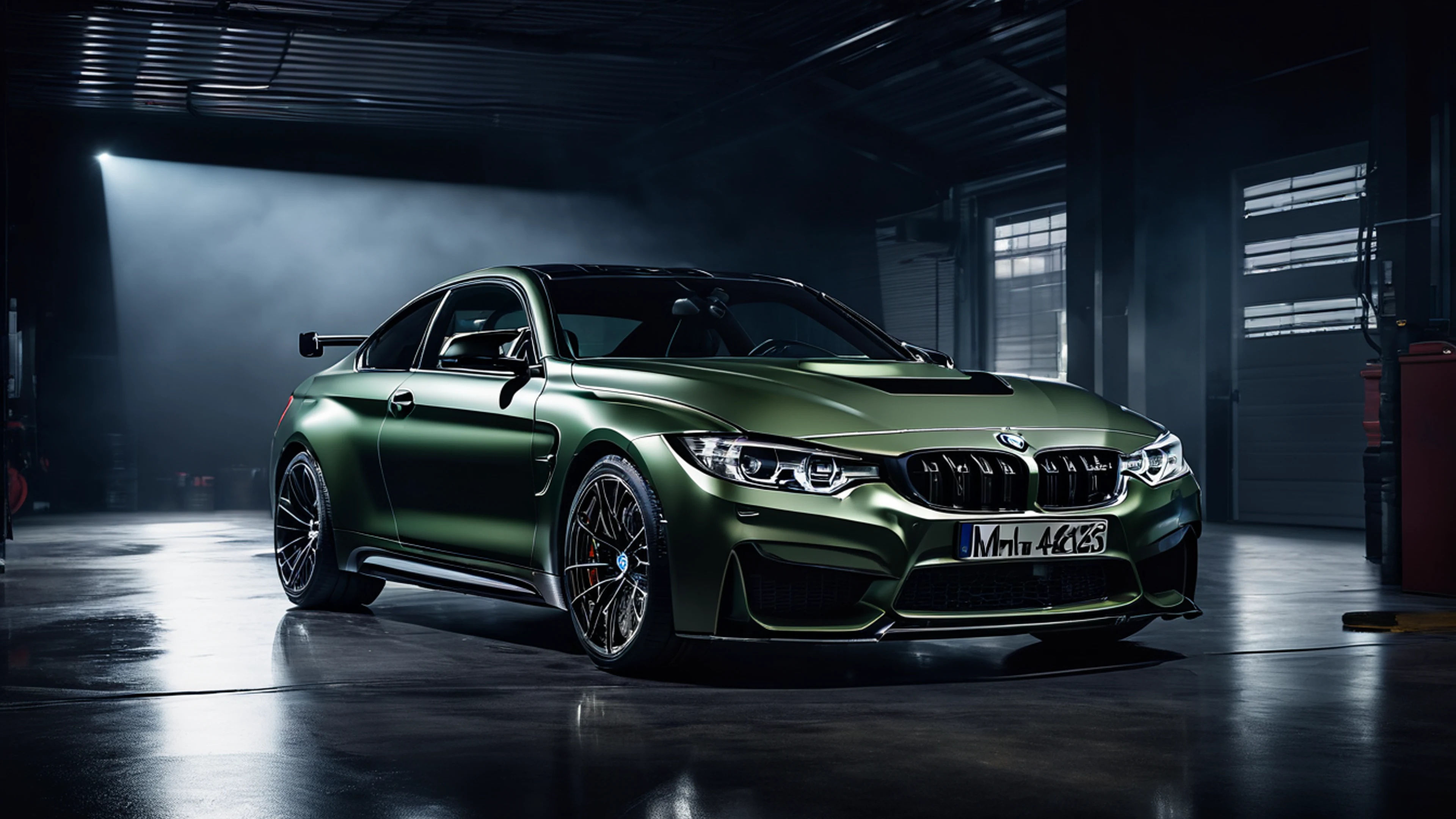 BMW M4 Moody Garage - free 4K Ultra HD cars wallpaper for desktop