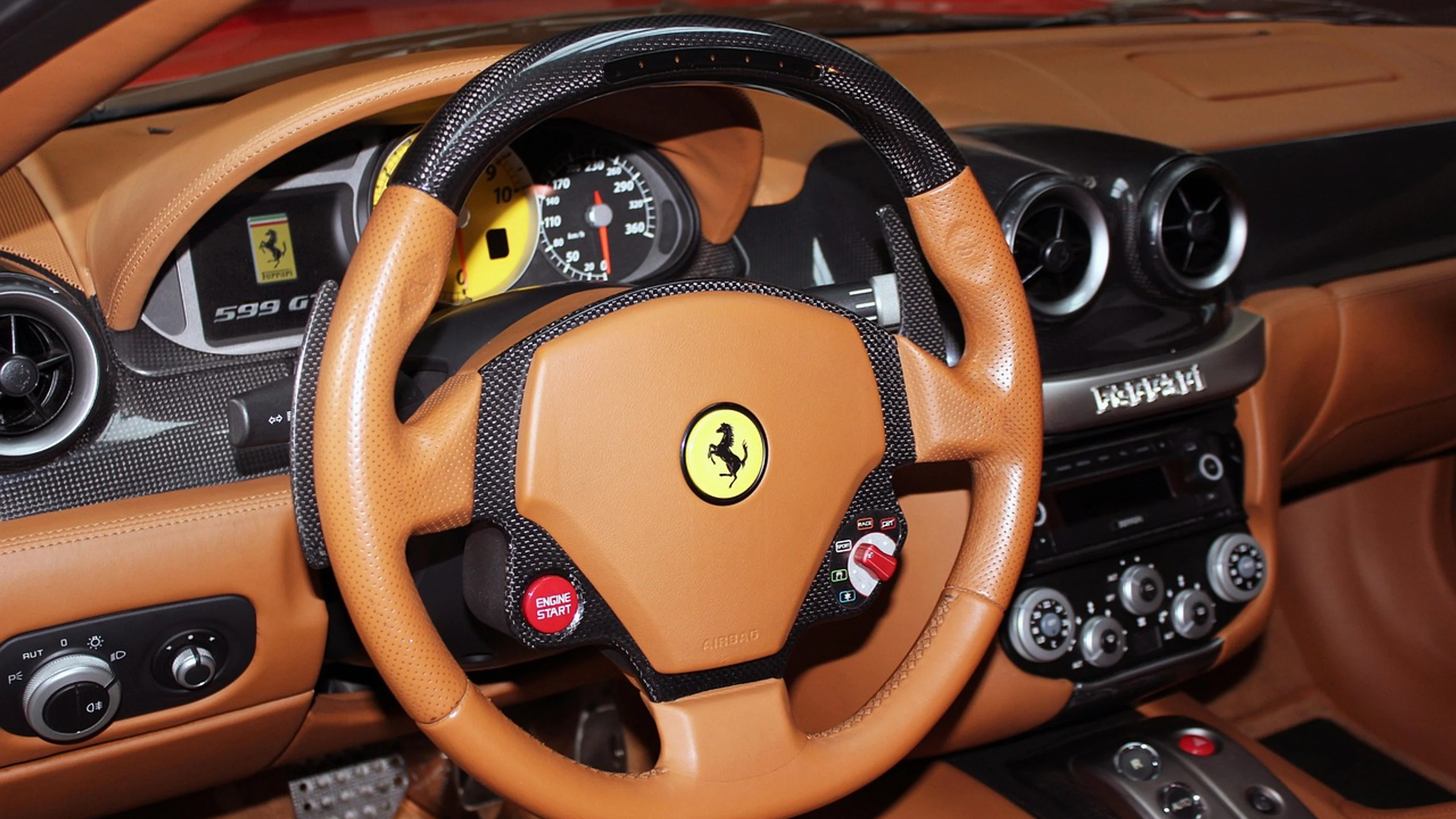 Ferrari steering wheel car - free 4K Ultra HD cars wallpaper for desktop