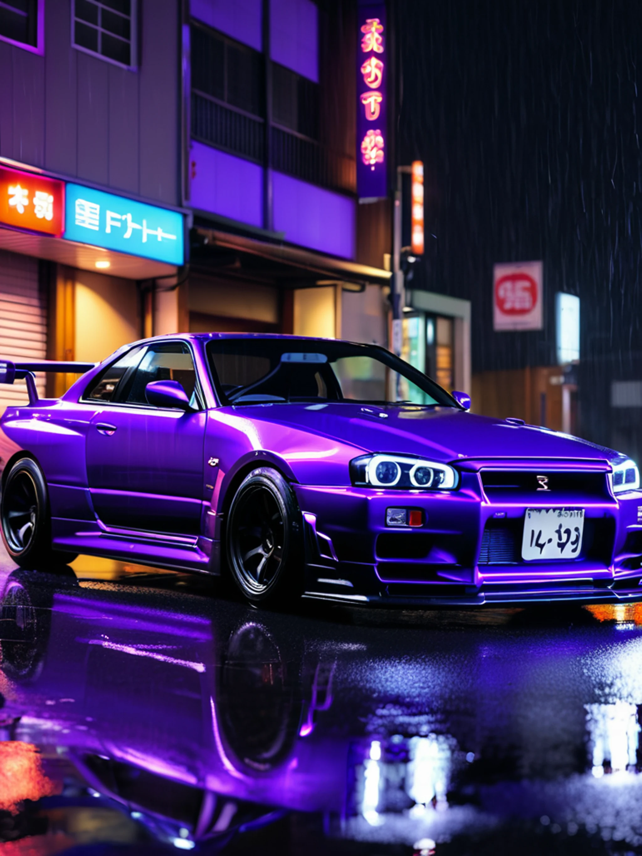 JDM Skyline GTR Night - free Tablet cars wallpaper for phone