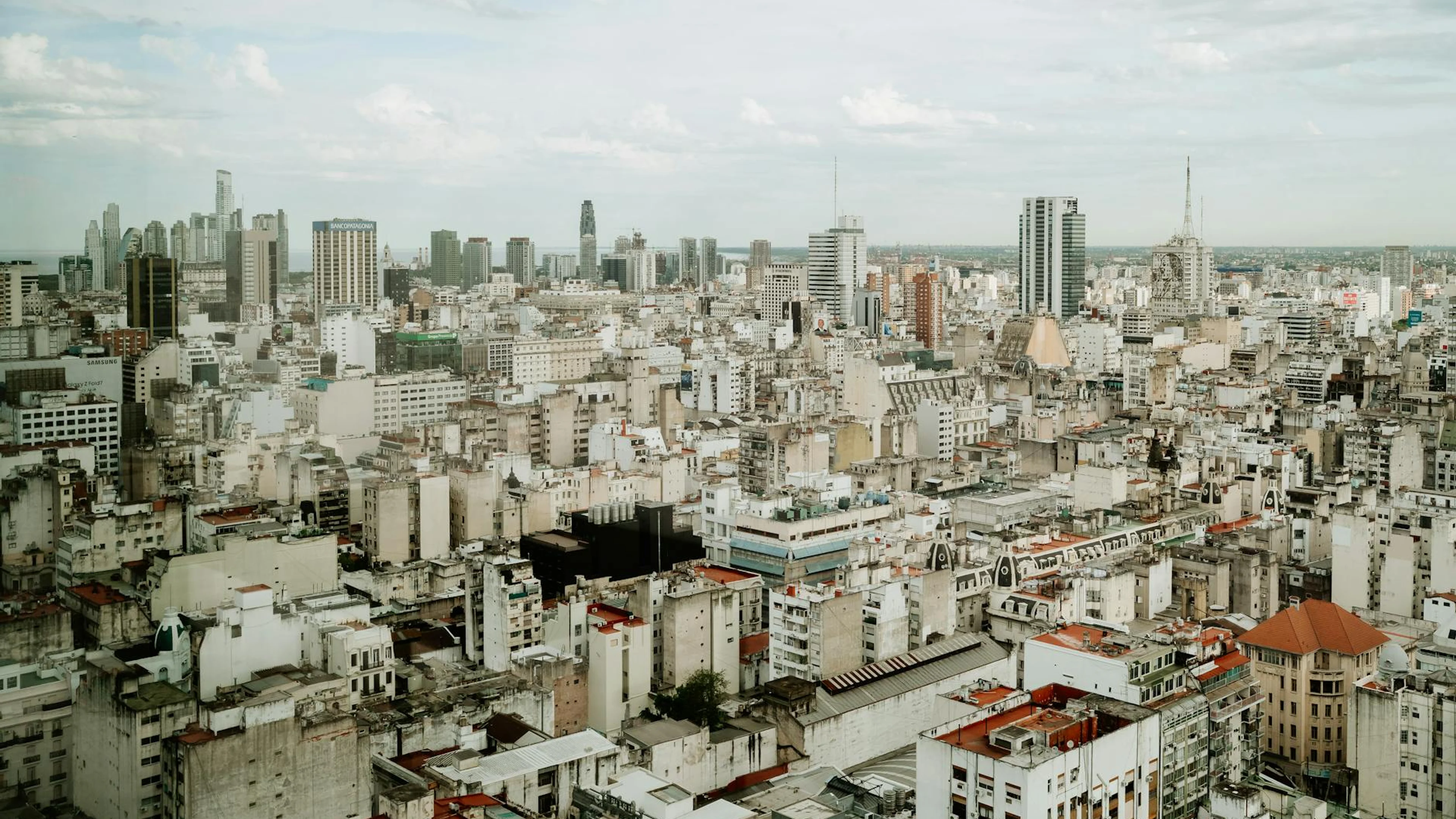 Aerial view of Buenos Aires skyline showcasing urban architecture and cityscape. - free 4K Ultra HD city wallpaper for desktop