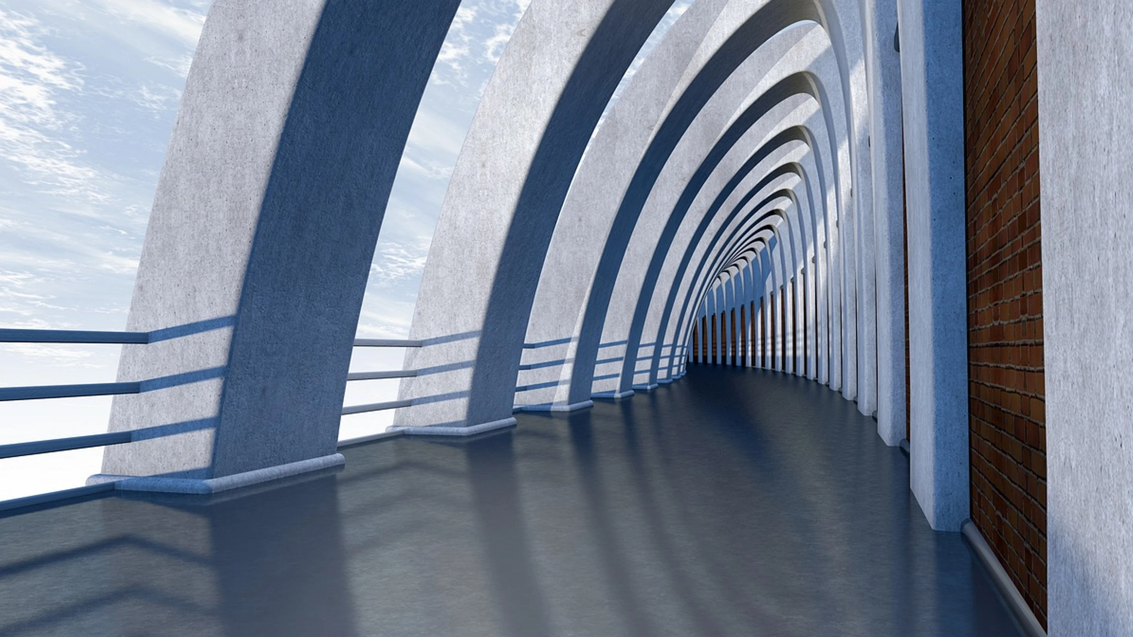 Architecture corridor modern - free 4K Ultra HD city wallpaper for desktop