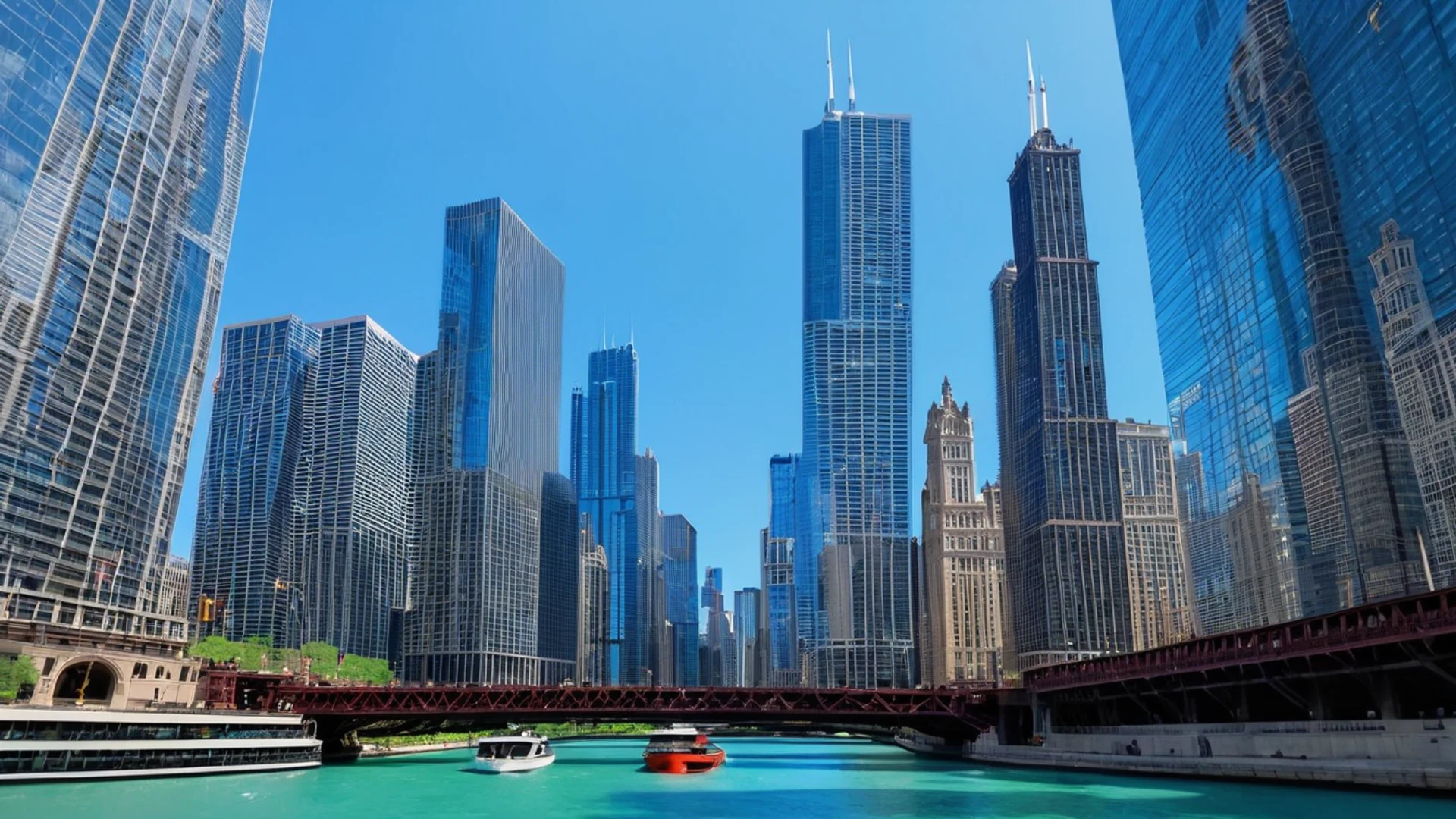 Chicago Architecture River - free hd city wallpaper for desktop