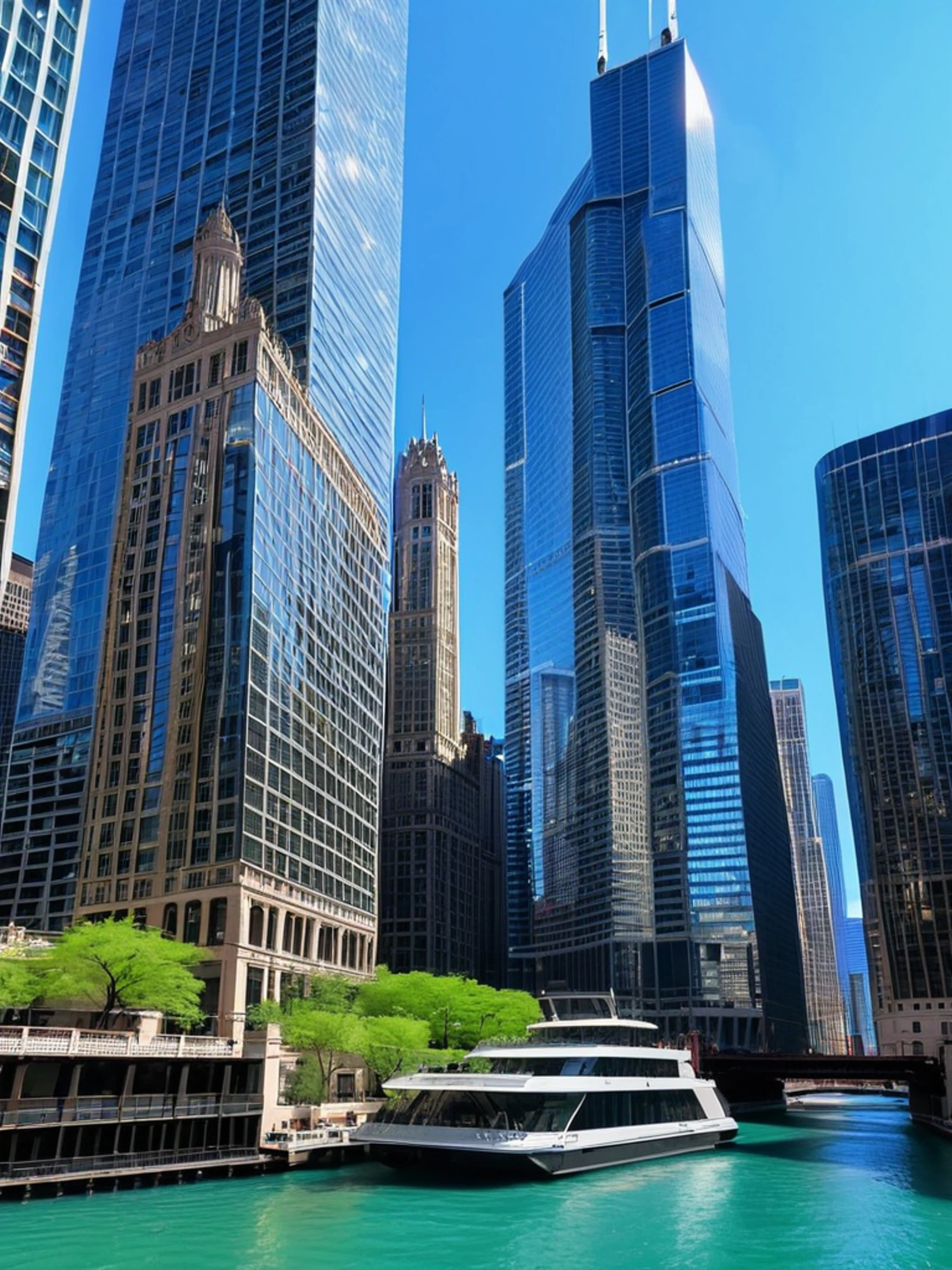 Chicago Architecture River - free Tablet city wallpaper for phone