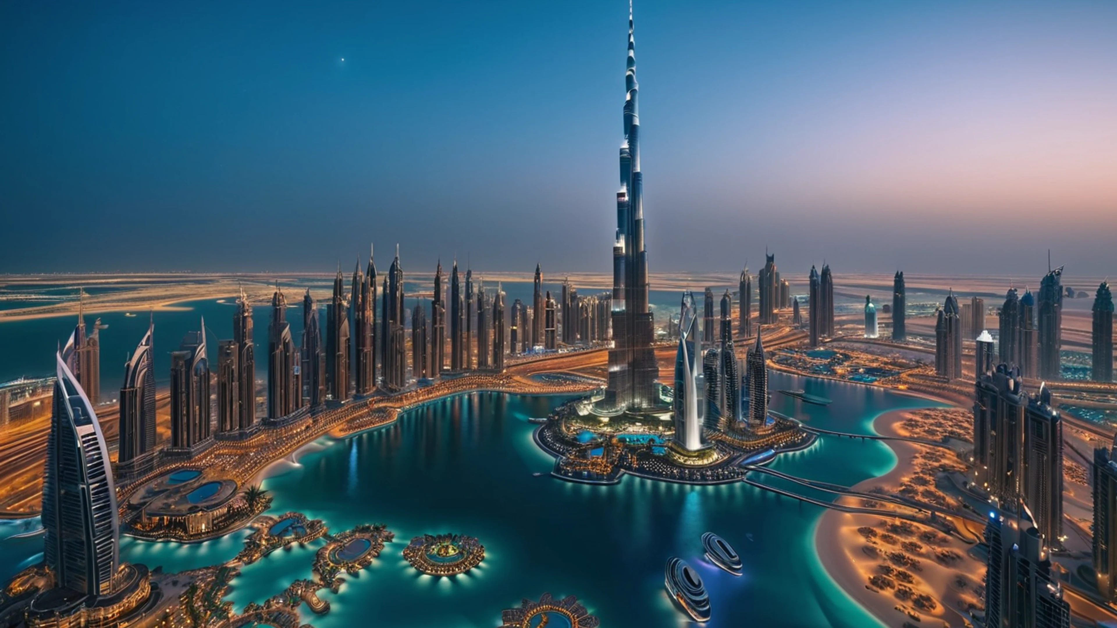 Dubai Futuristic Skyline - free 4K Ultra HD city wallpaper for desktop