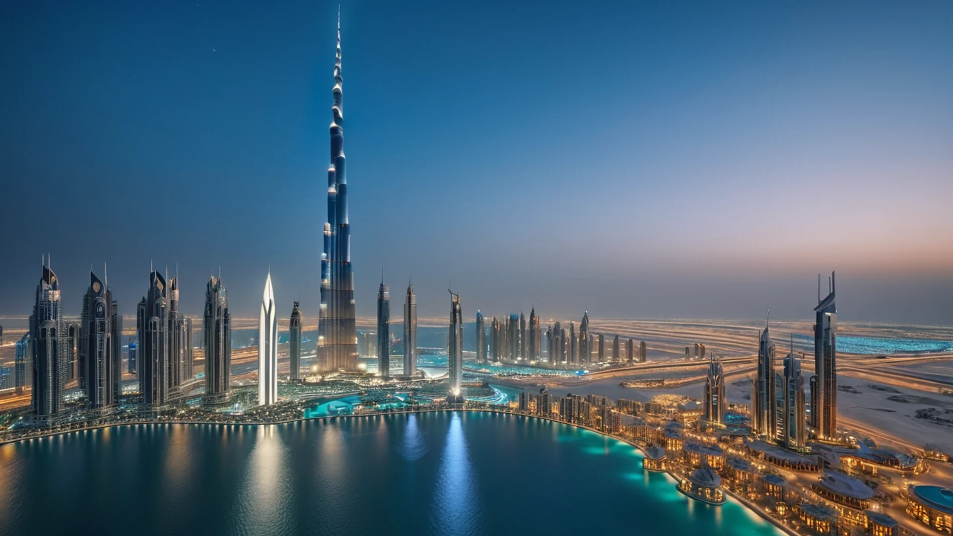 Dubai Futuristic Skyline - free hd city wallpaper for desktop