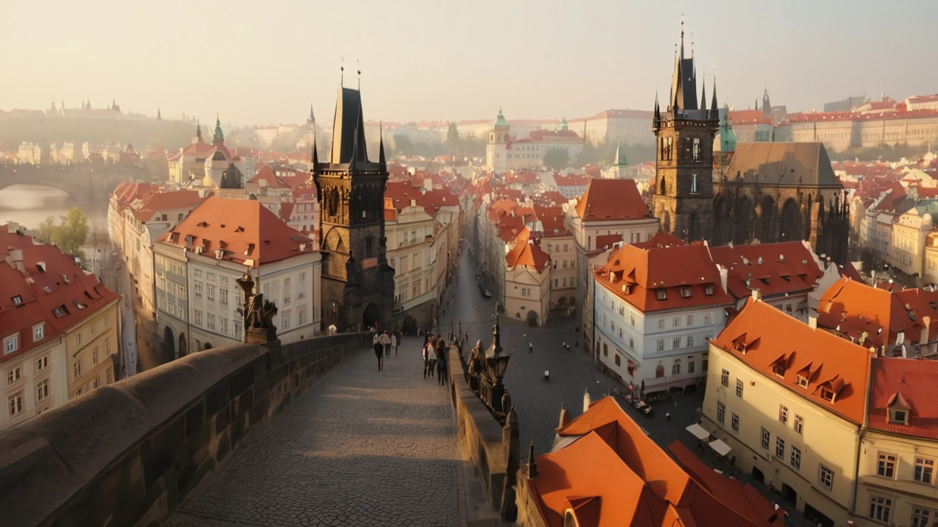 Old Town Prague Morning - free hd city wallpaper for desktop