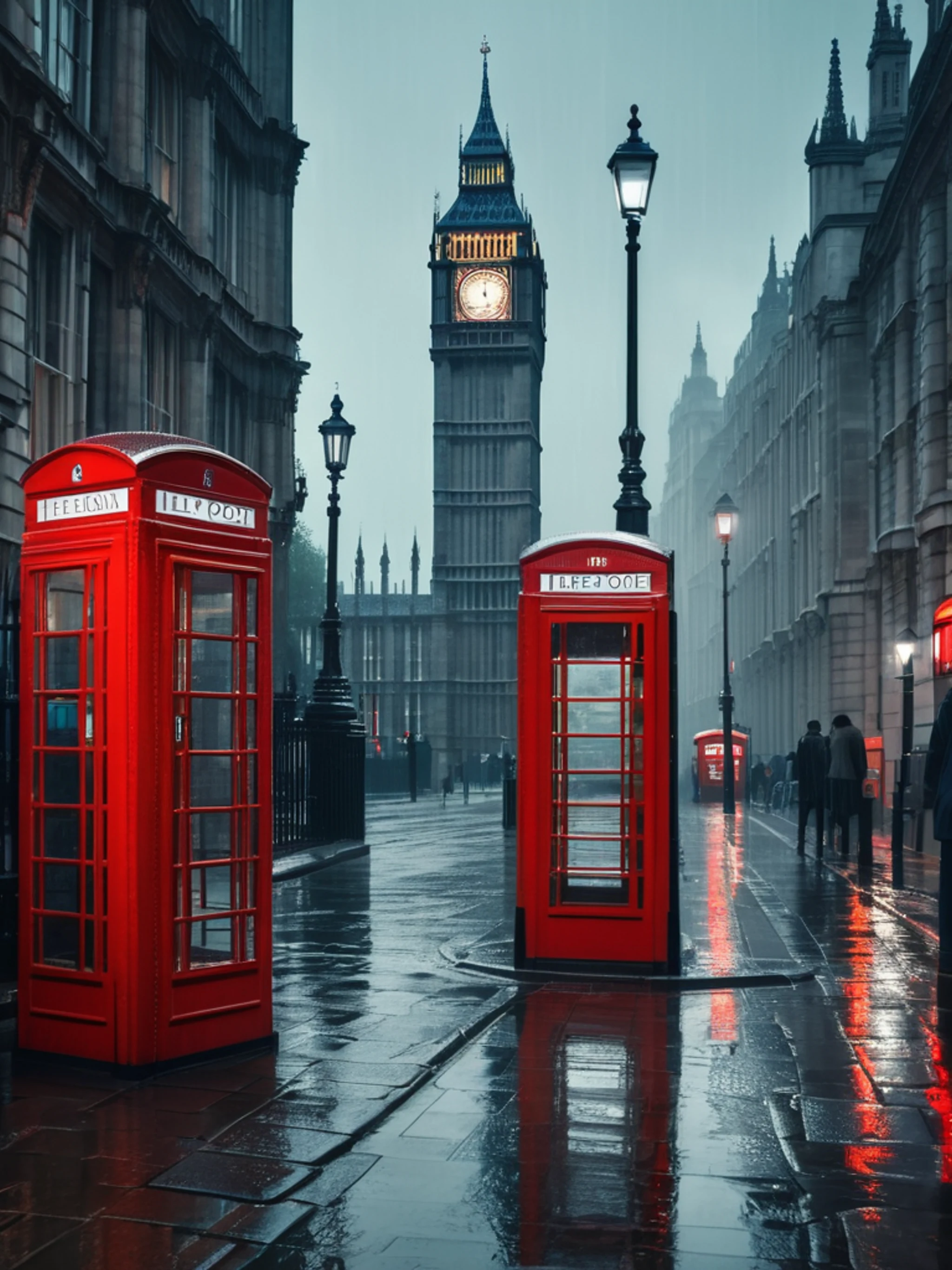 Rainy London Street - free Tablet city wallpaper for phone