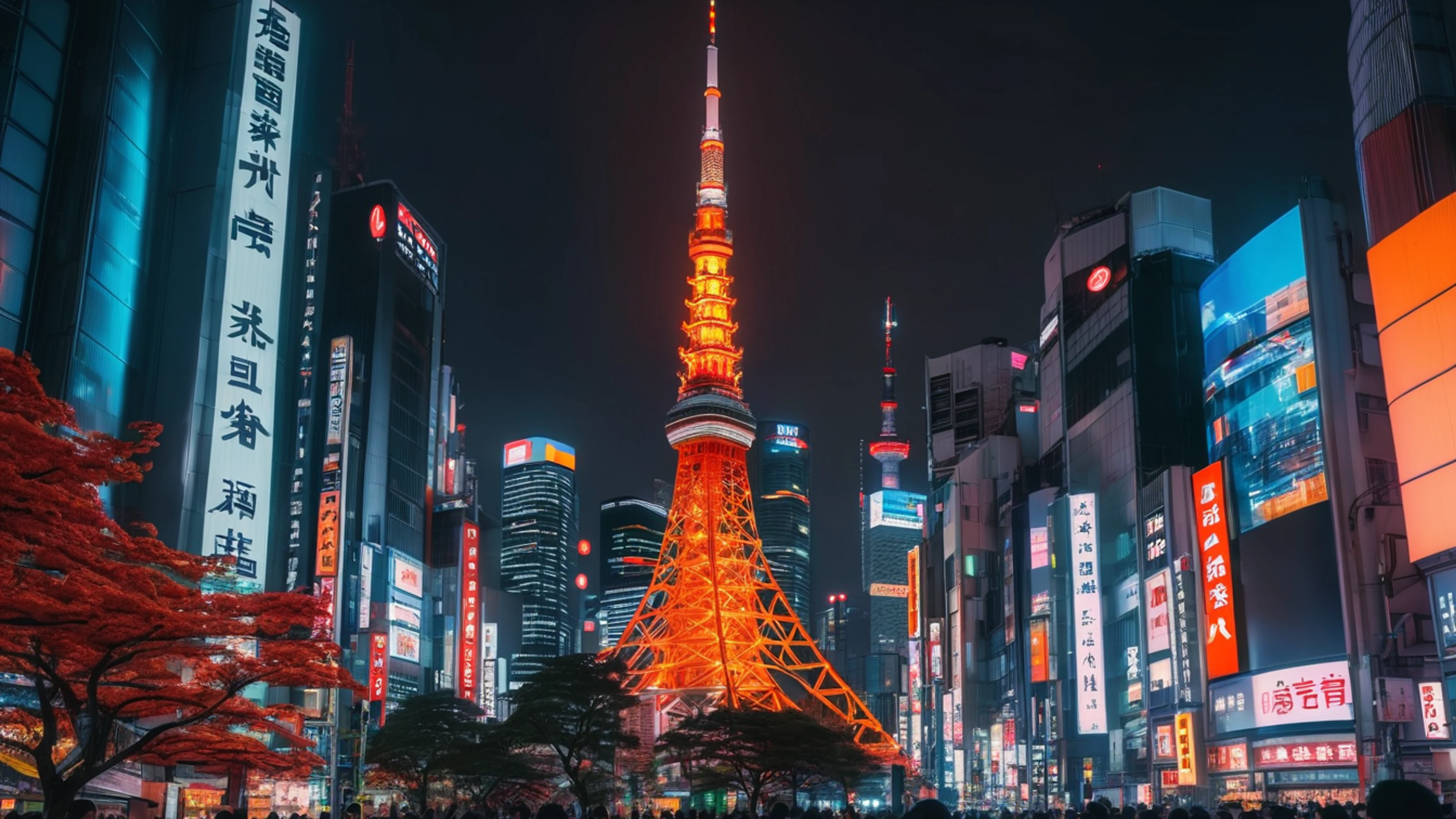 Tokyo Night Skyline - free 4K Ultra HD city wallpaper for desktop