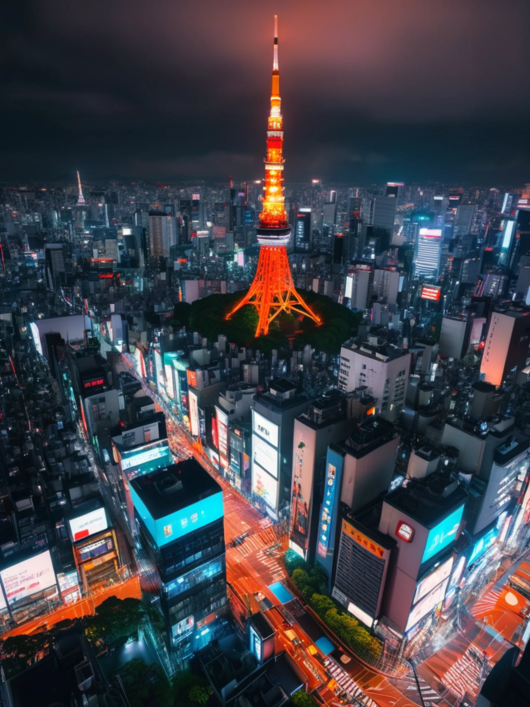 Tokyo Night Skyline - free Tablet city wallpaper for phone