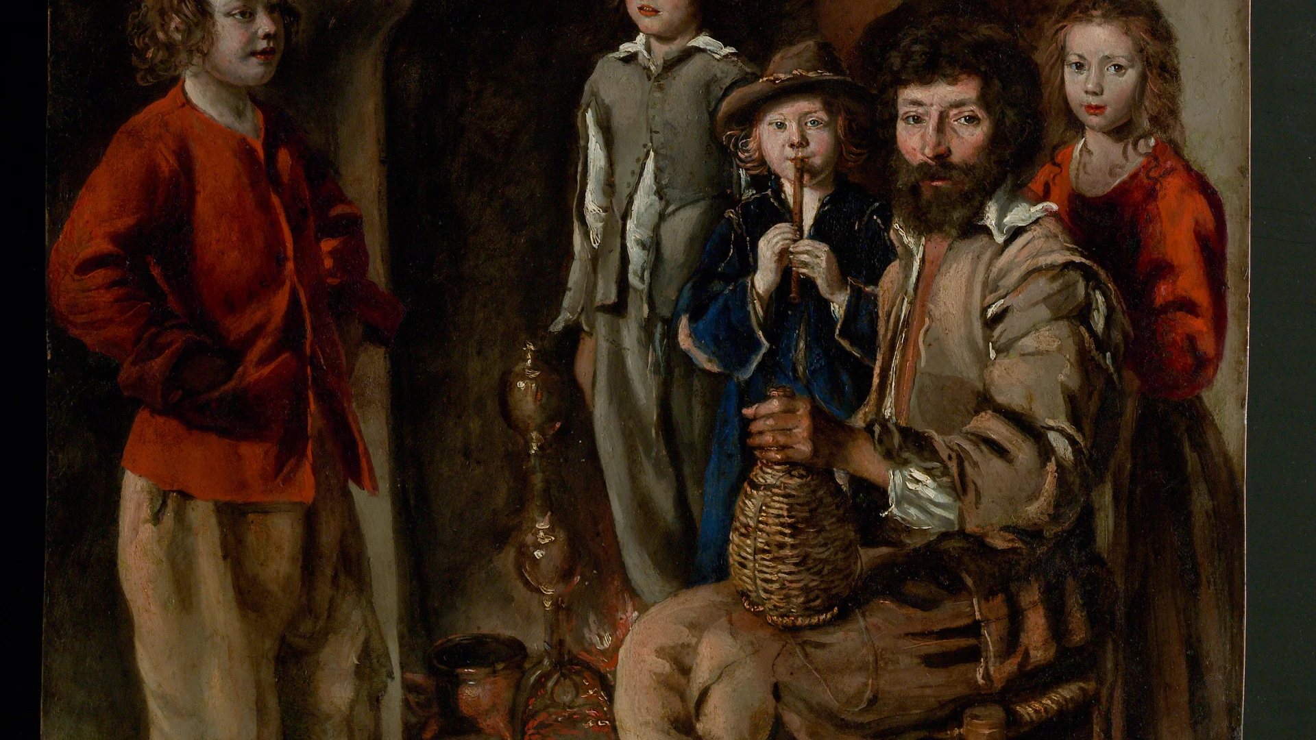 A Peasant Family - free hd dark wallpaper for desktop