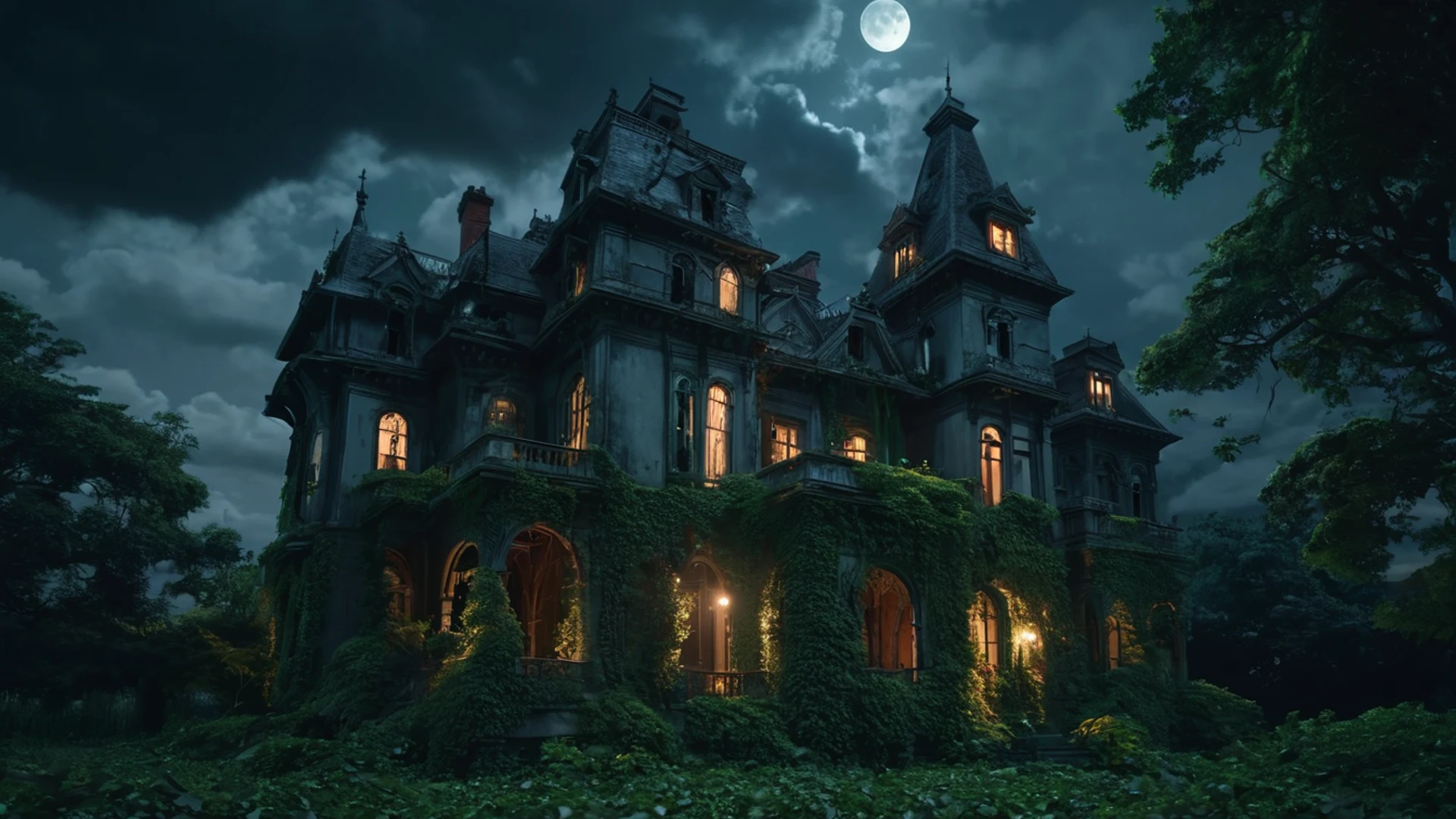 Abandoned Dark Mansion - free hd dark wallpaper for desktop