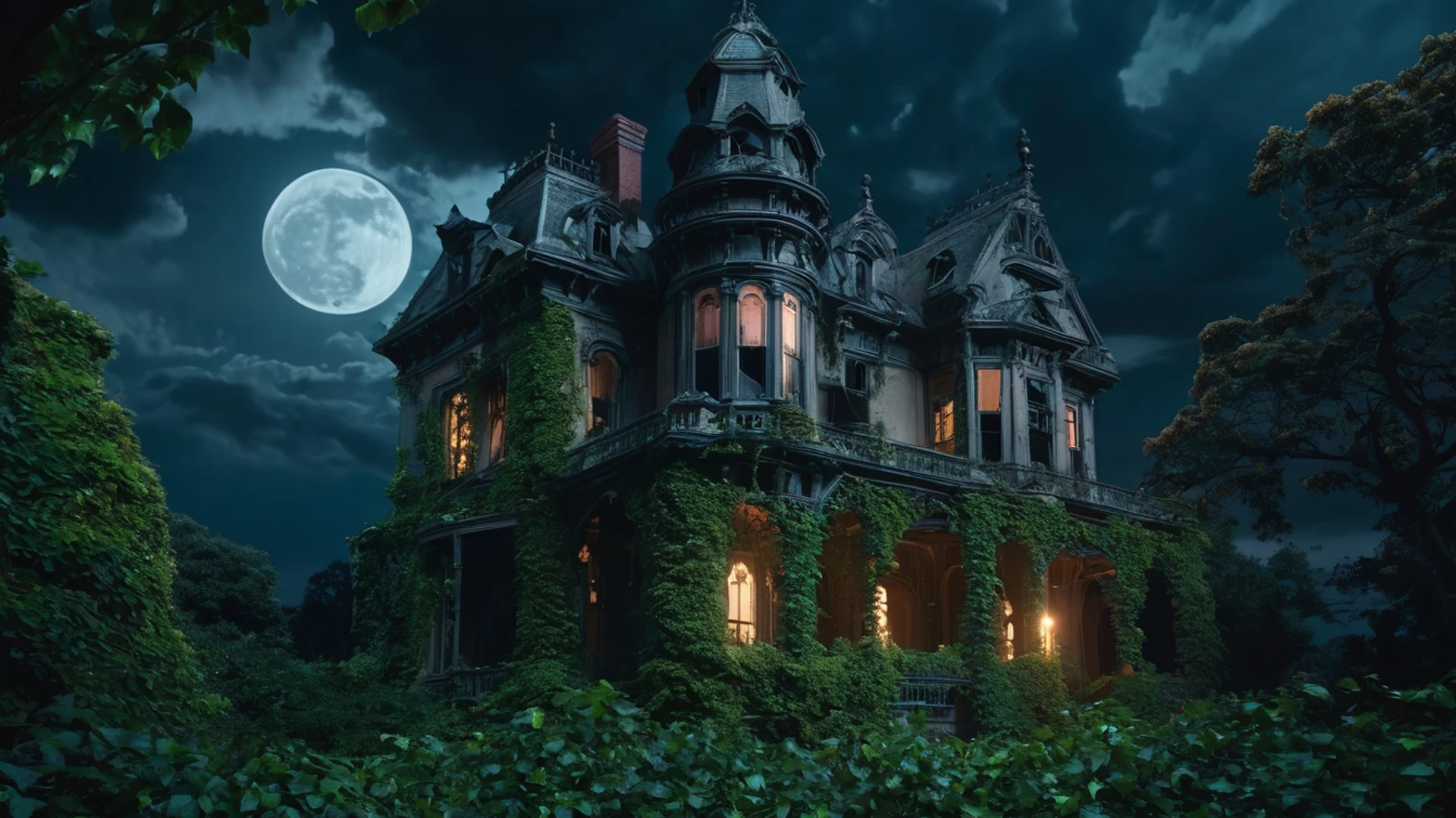Abandoned Dark Mansion - free hd dark wallpaper for desktop